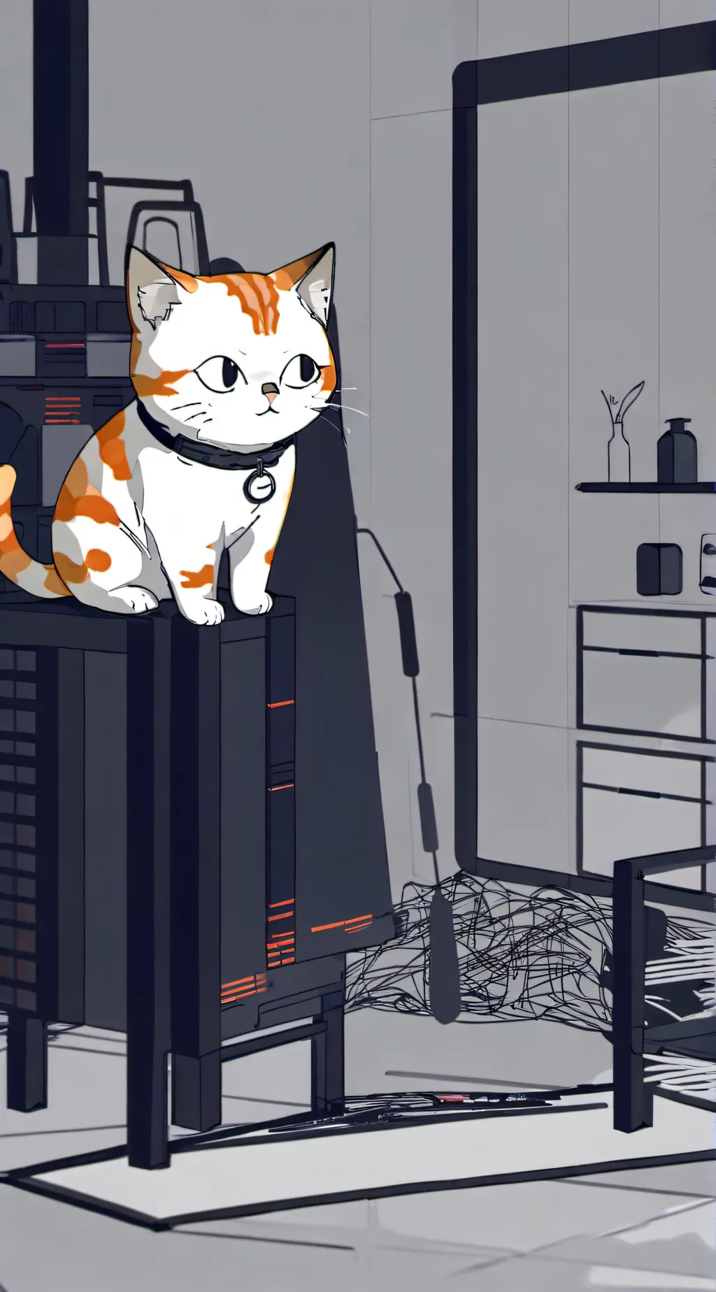 ai character: abandon cat background