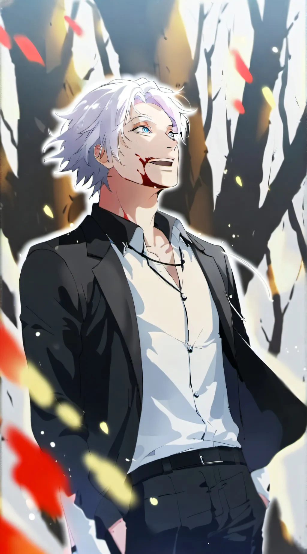 ai character: gojo satoru  background