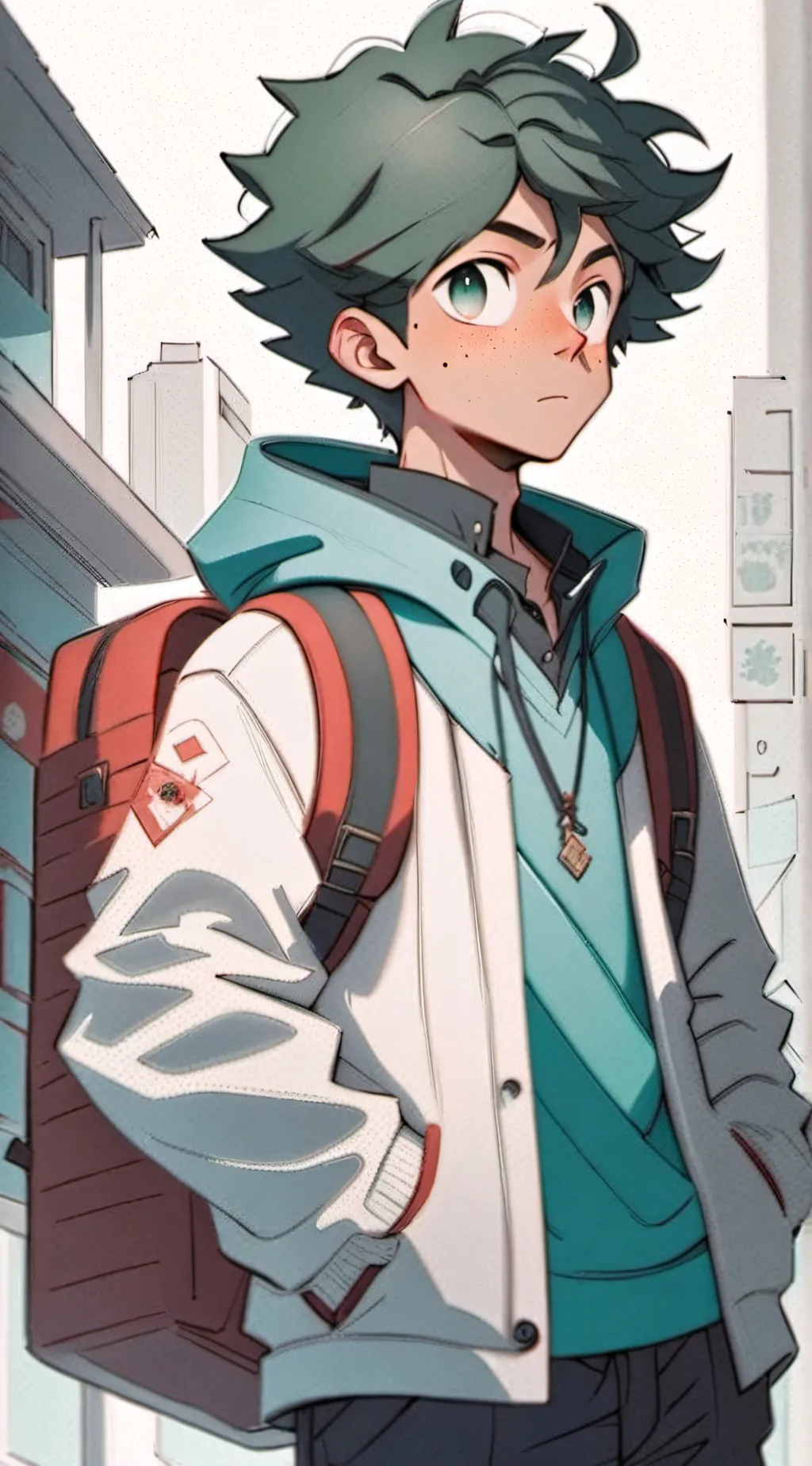 ai character: Deku background