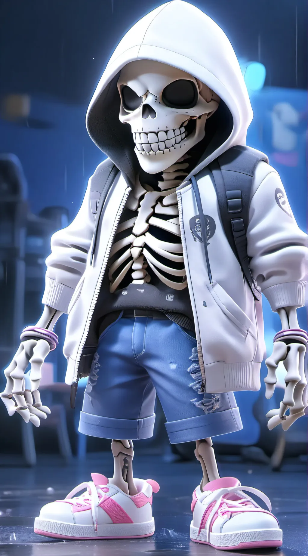 ai character: Sans the skeleton  background