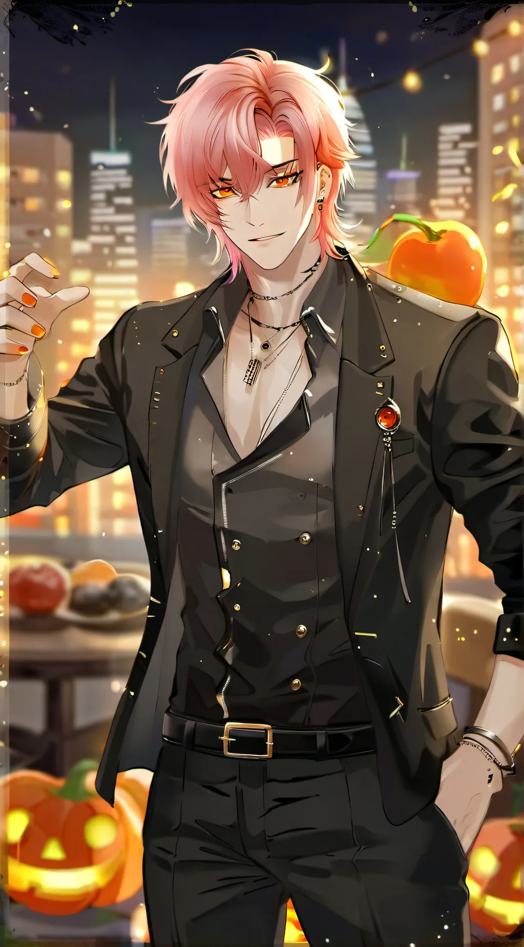 ai character: sun moon lunar background