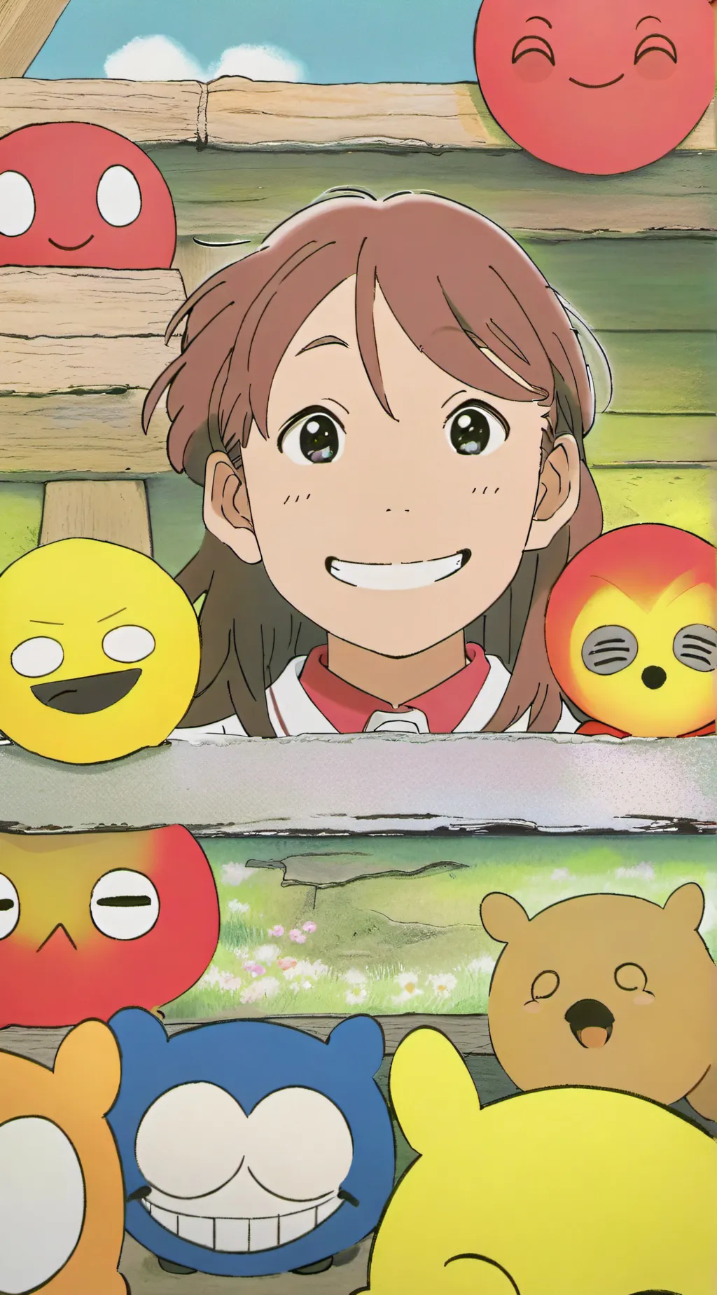 ai character: 🙂 Smiley face🙂 background