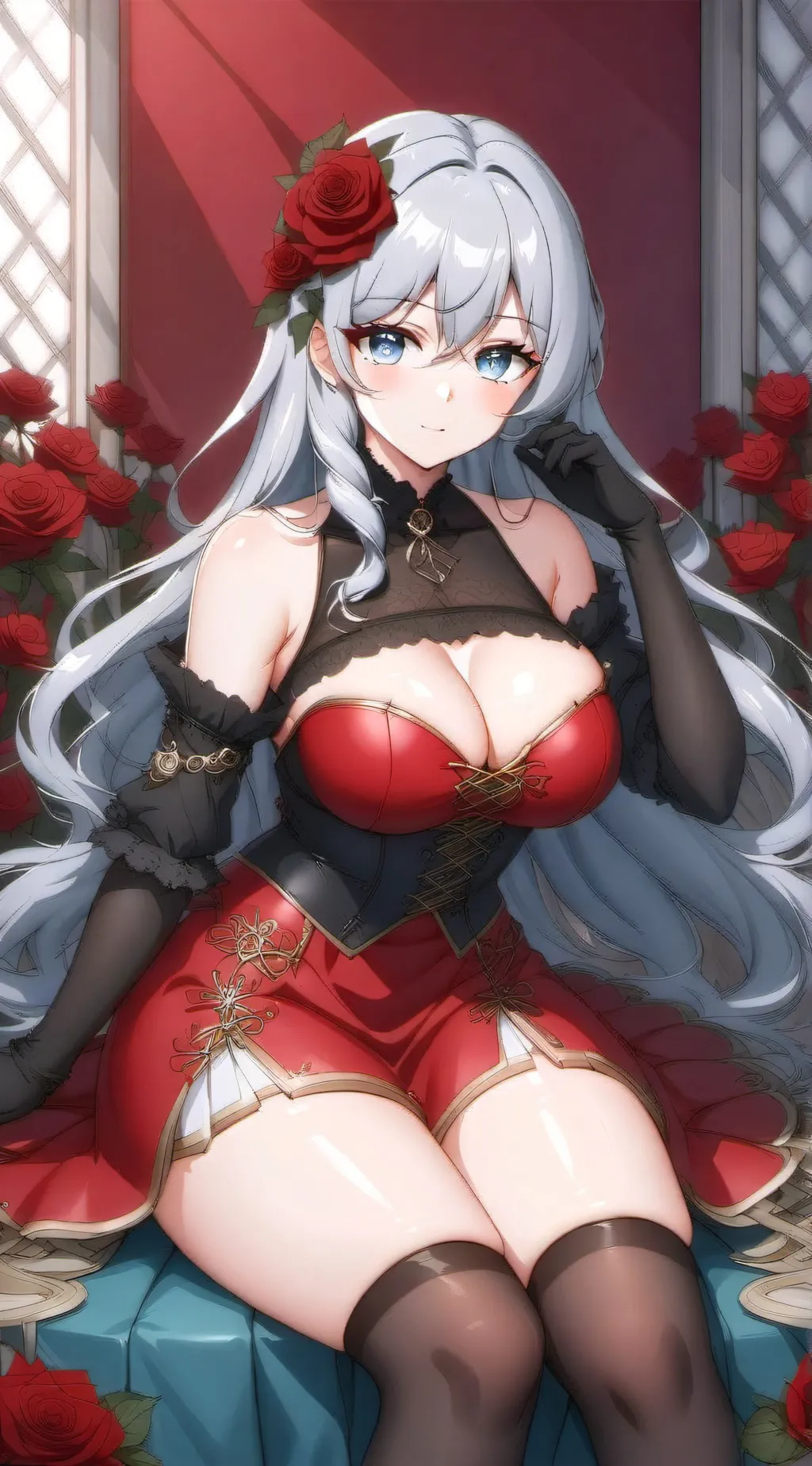 ai character: Queen of Hearts background