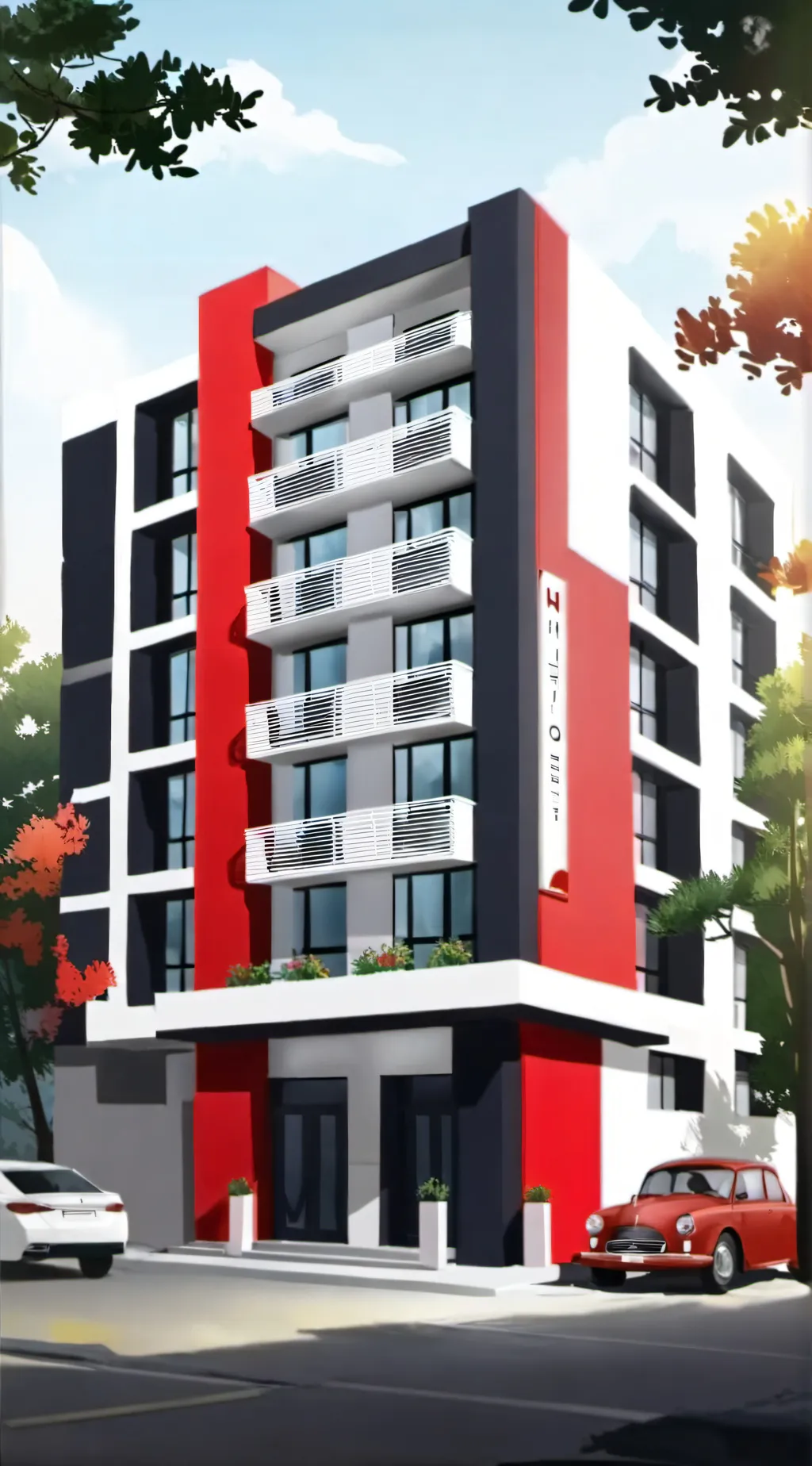 ai character: hh old tv background