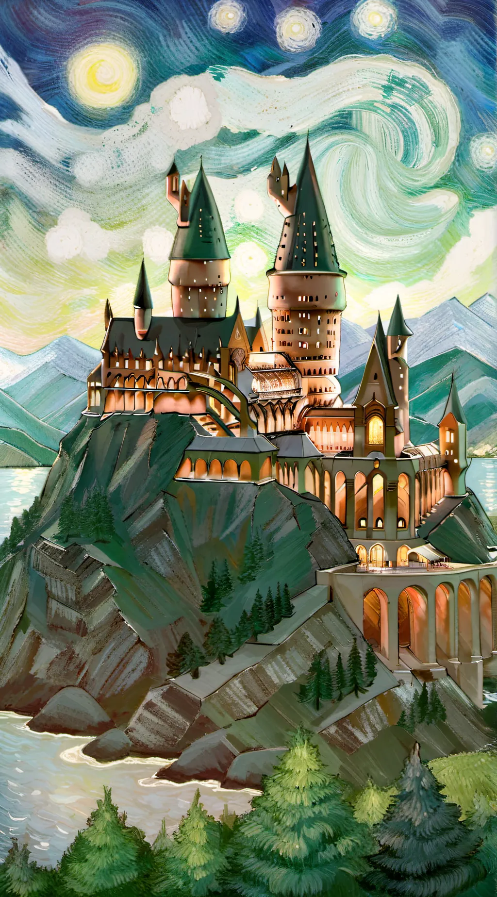 ai character: Hogwarts !! background