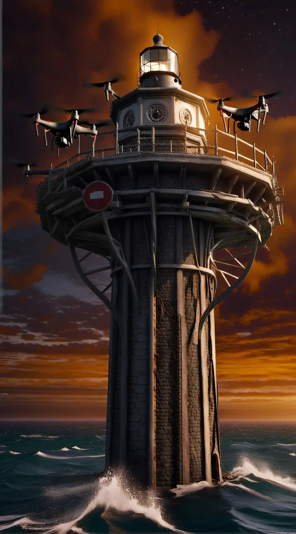 ai character: Murder drones 😀  background