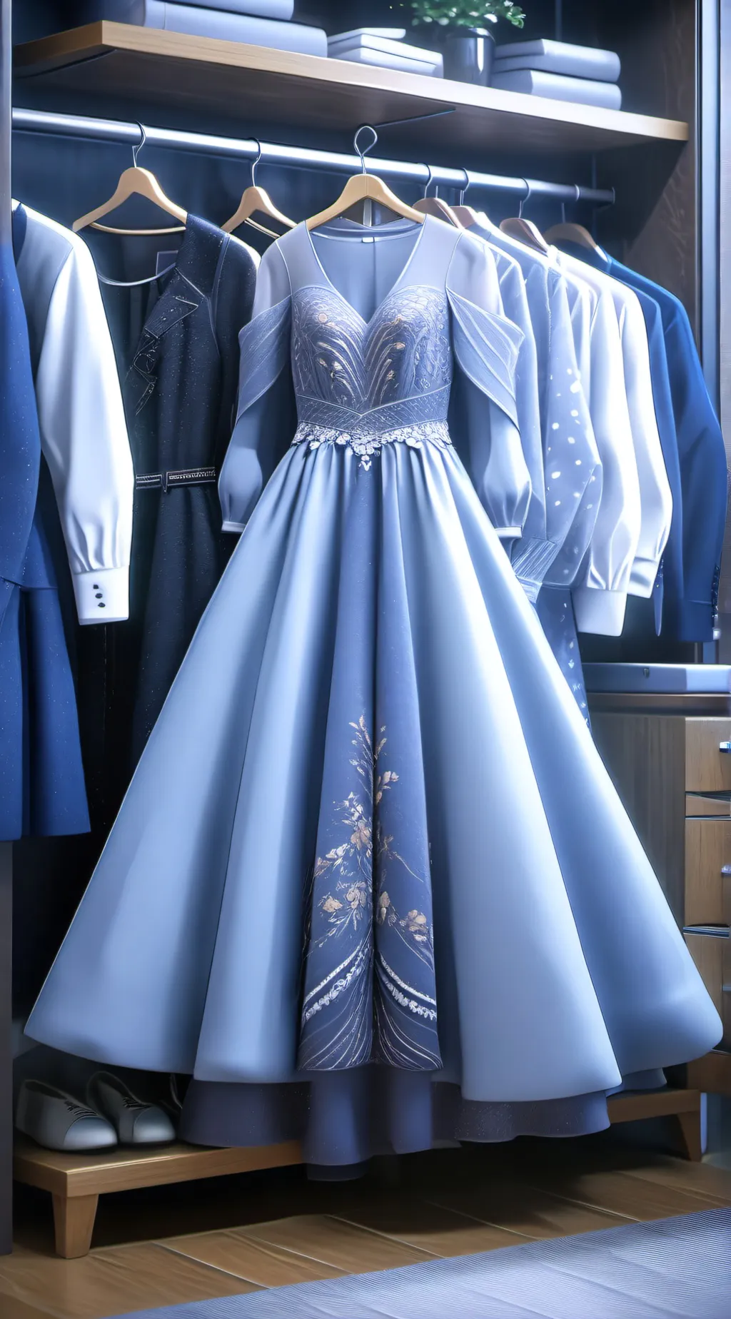 ai character: new wardrobe  background