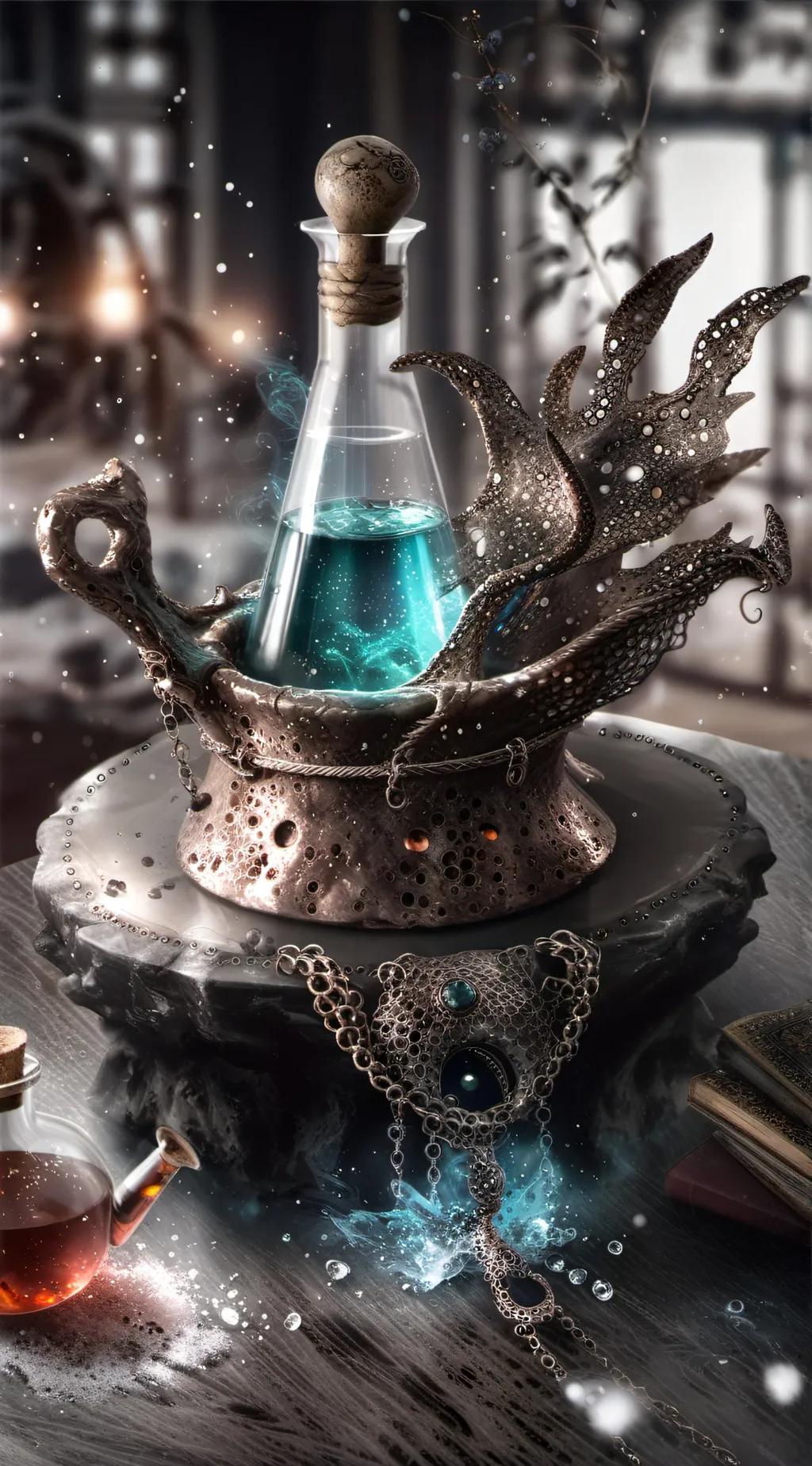 ai character: chest potion background