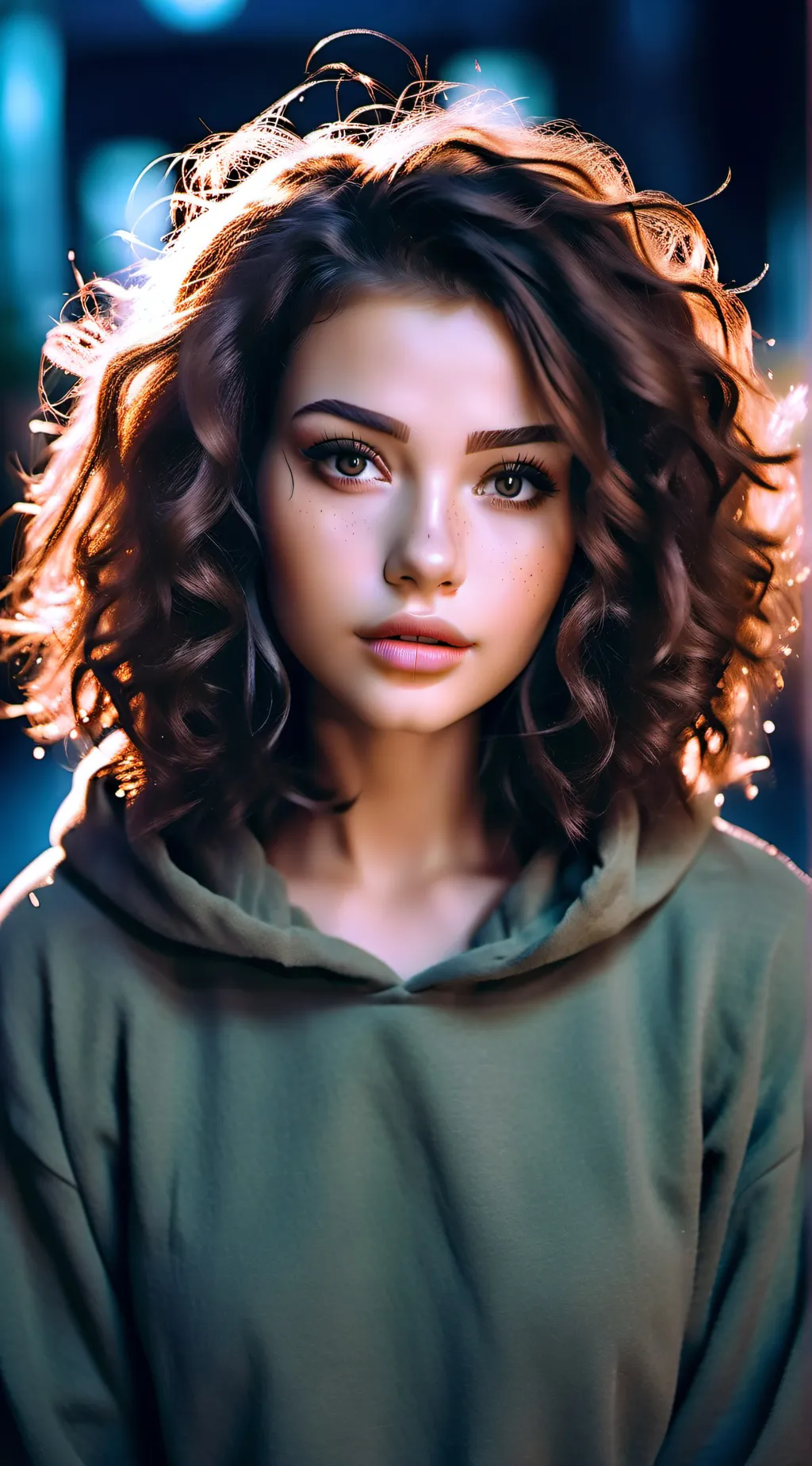 ai character: Violet background