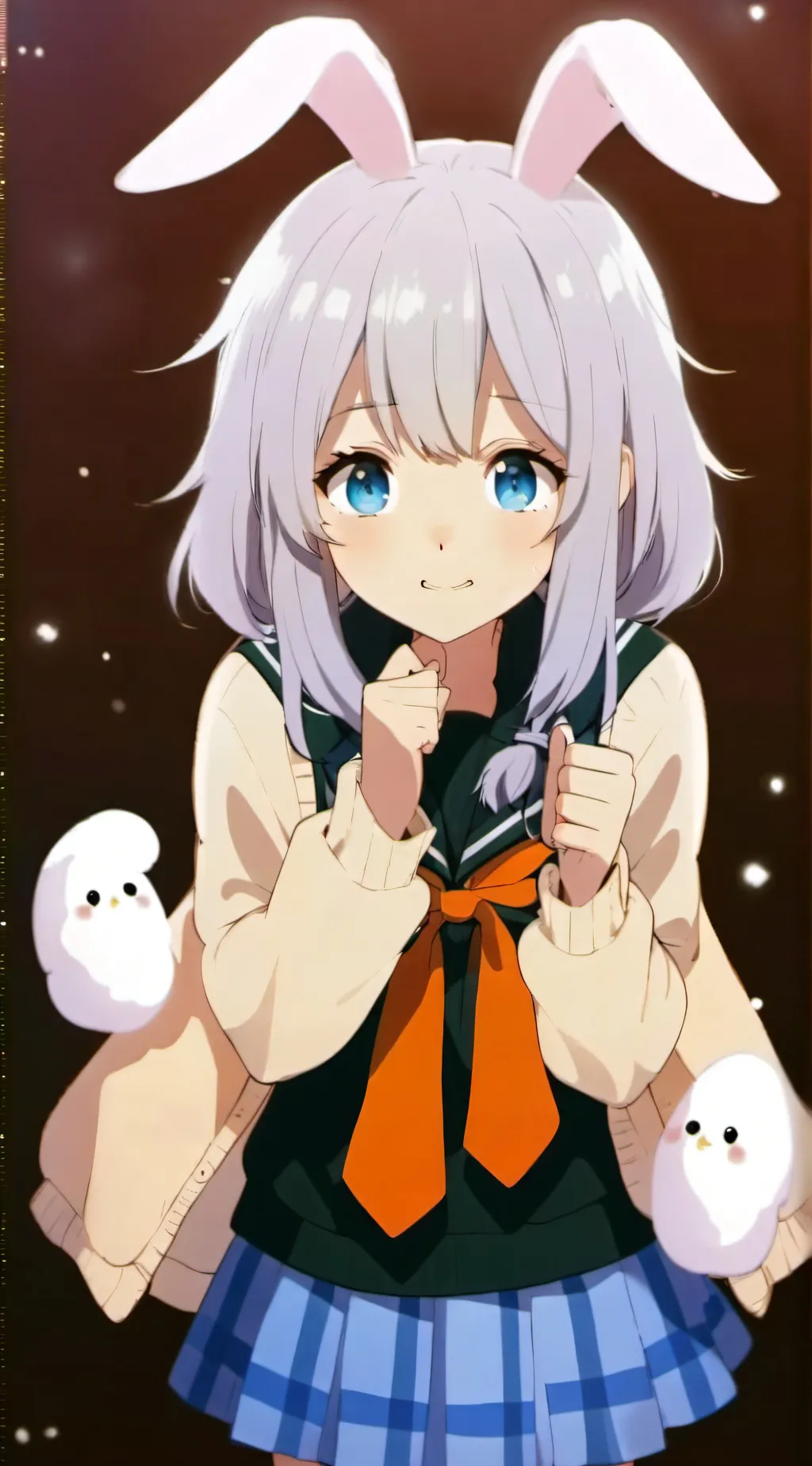 ai character: Snow background