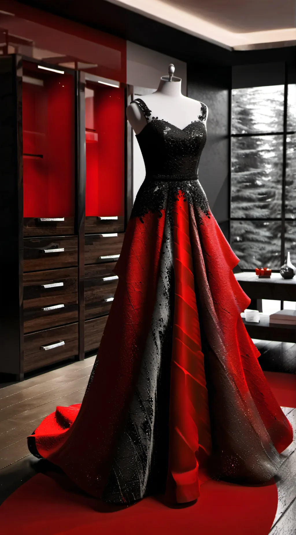 ai character: damn dress  background