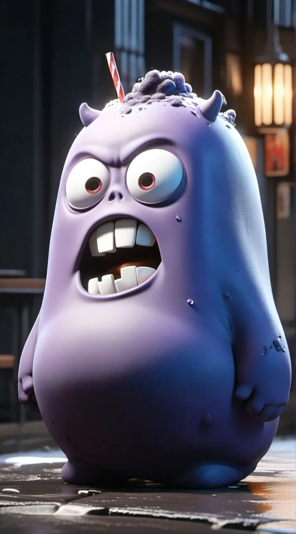 ai character: Grimace background