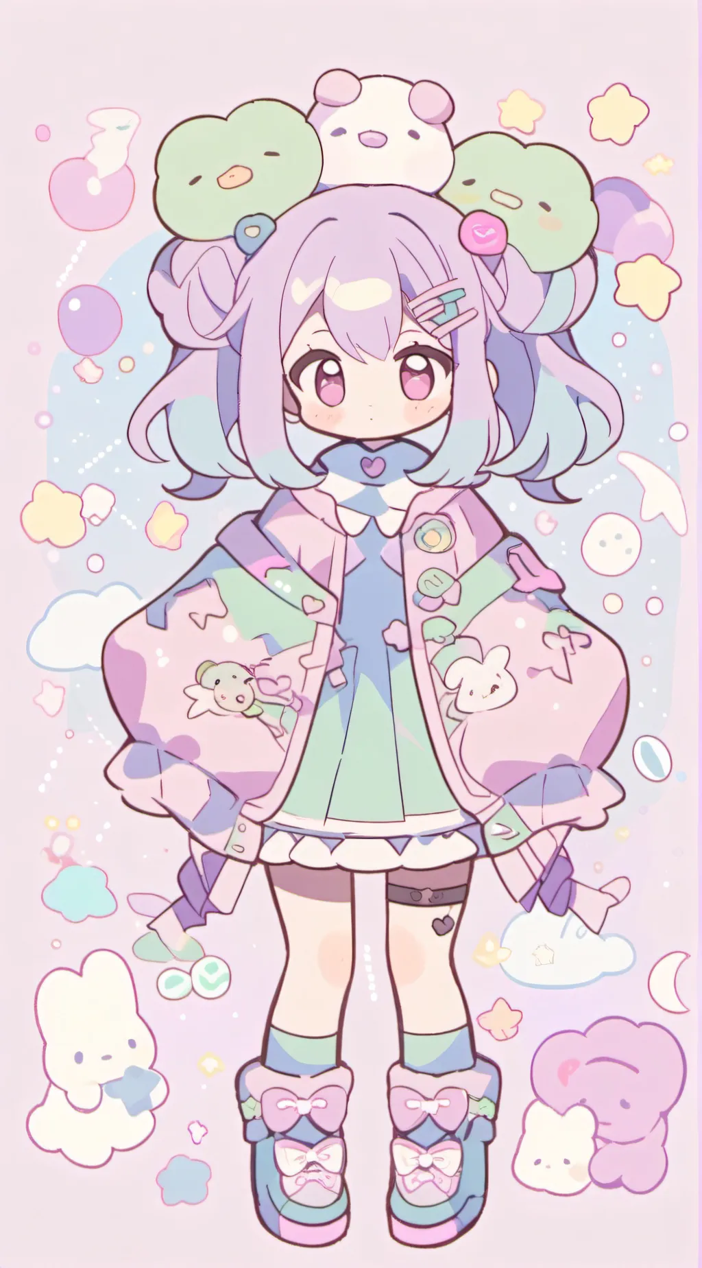 ai character: Kawaii mum background