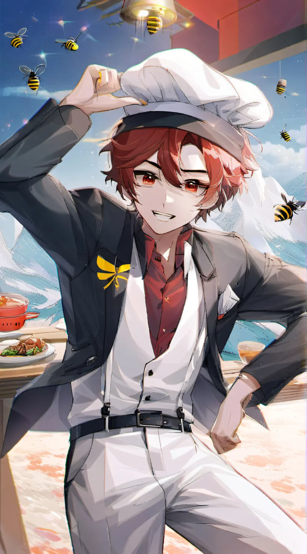 ai character: Jollibee background