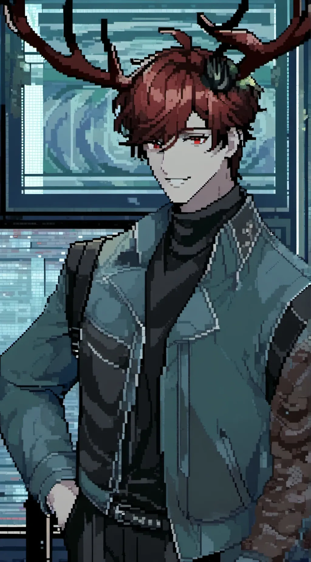 ai character: alastor and val background