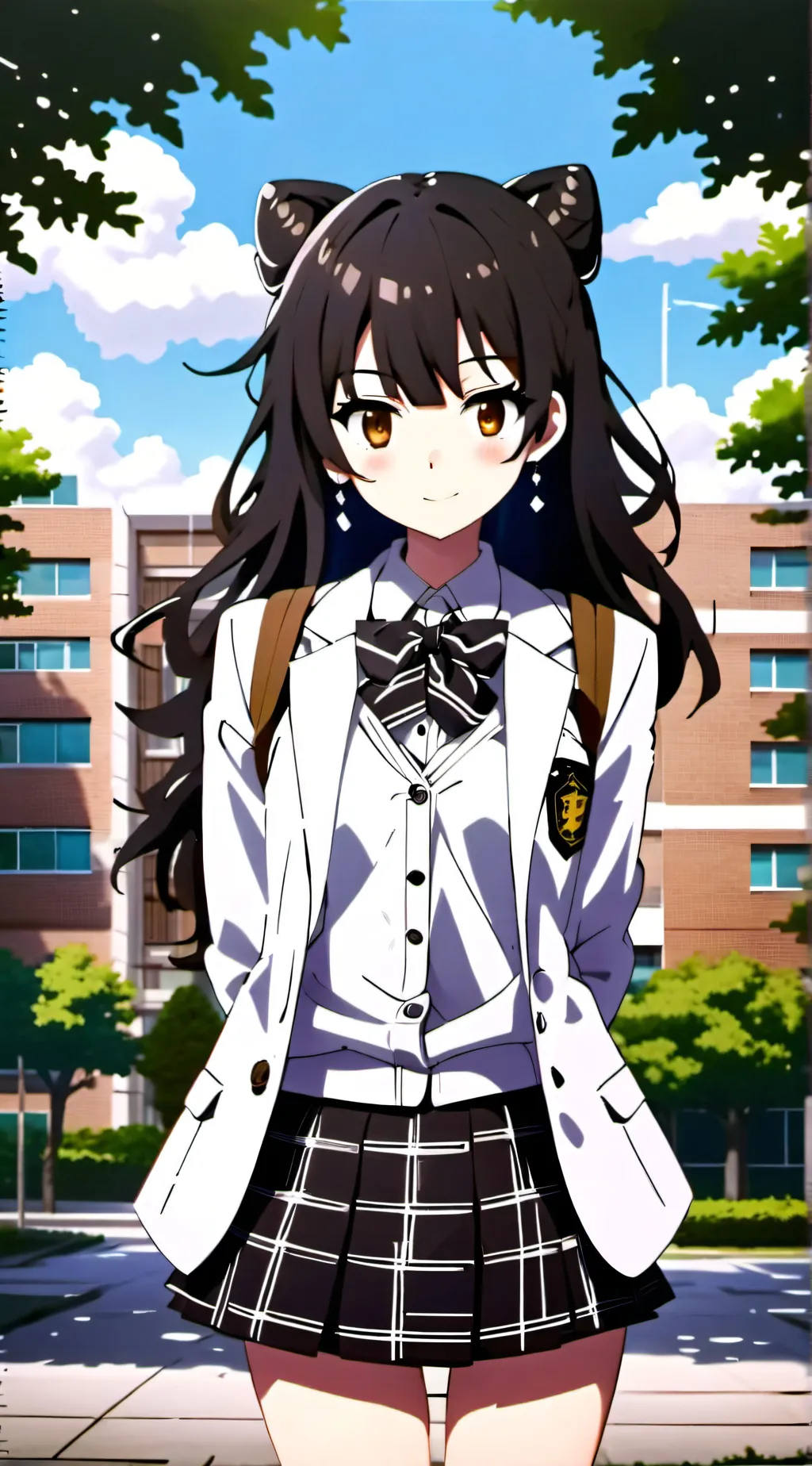 ai character: High school girl background