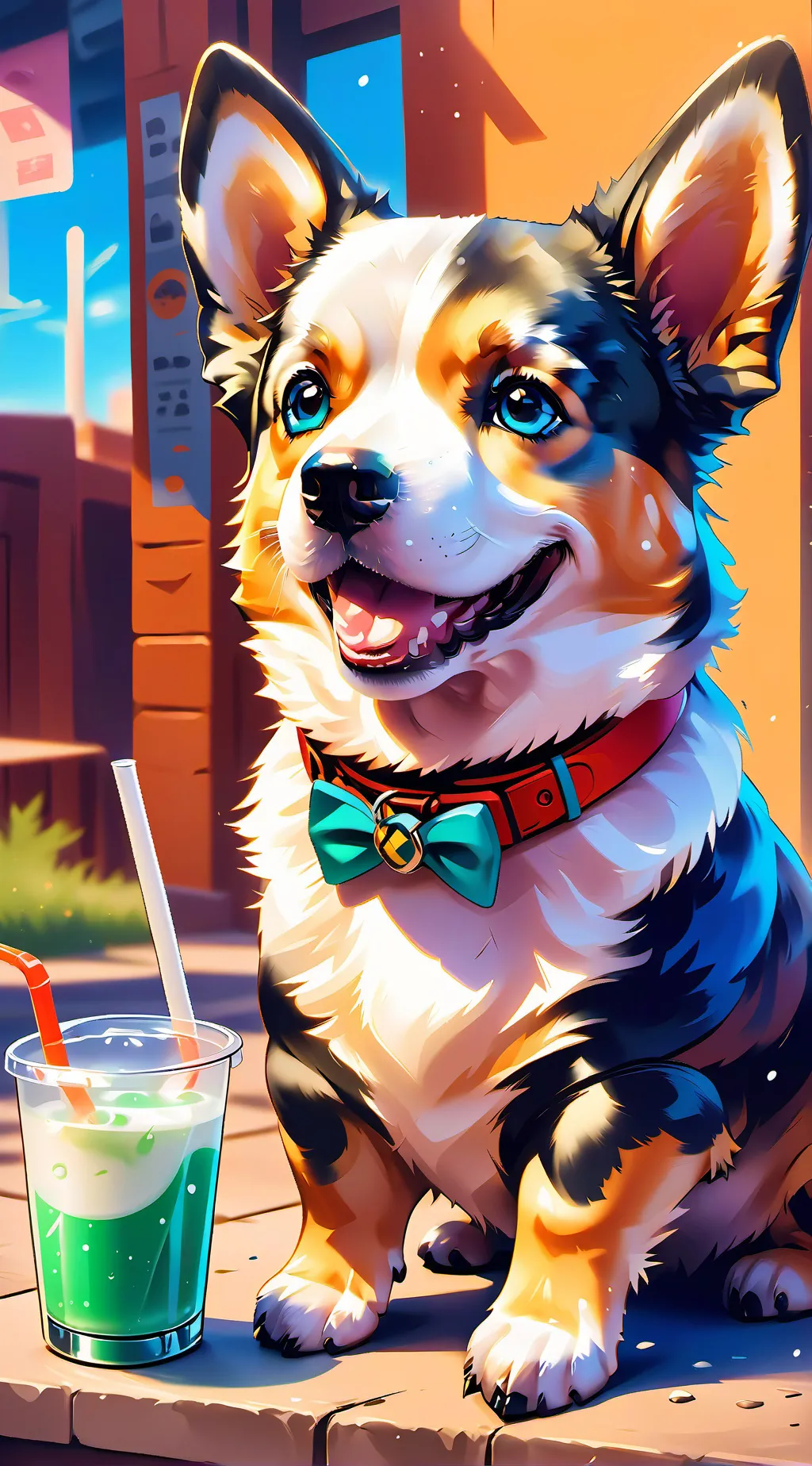 ai character: smiling critters  background