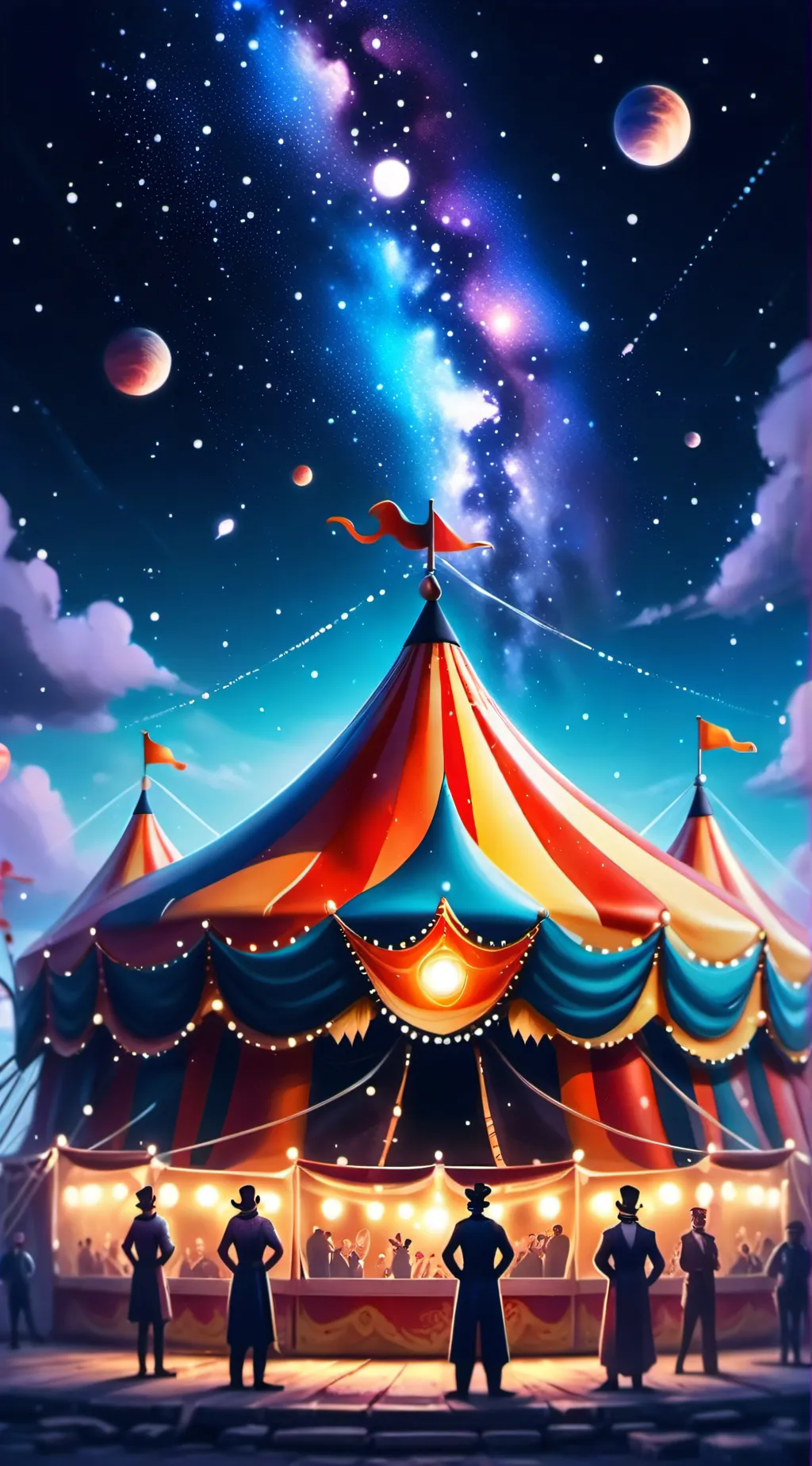 ai character: Md at the circus￼ background