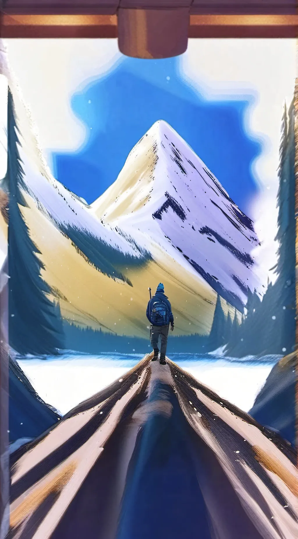 ai character: Jjk hiking trip background