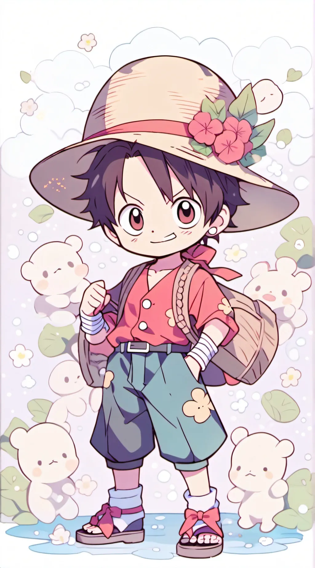 ai character: mini luffy background