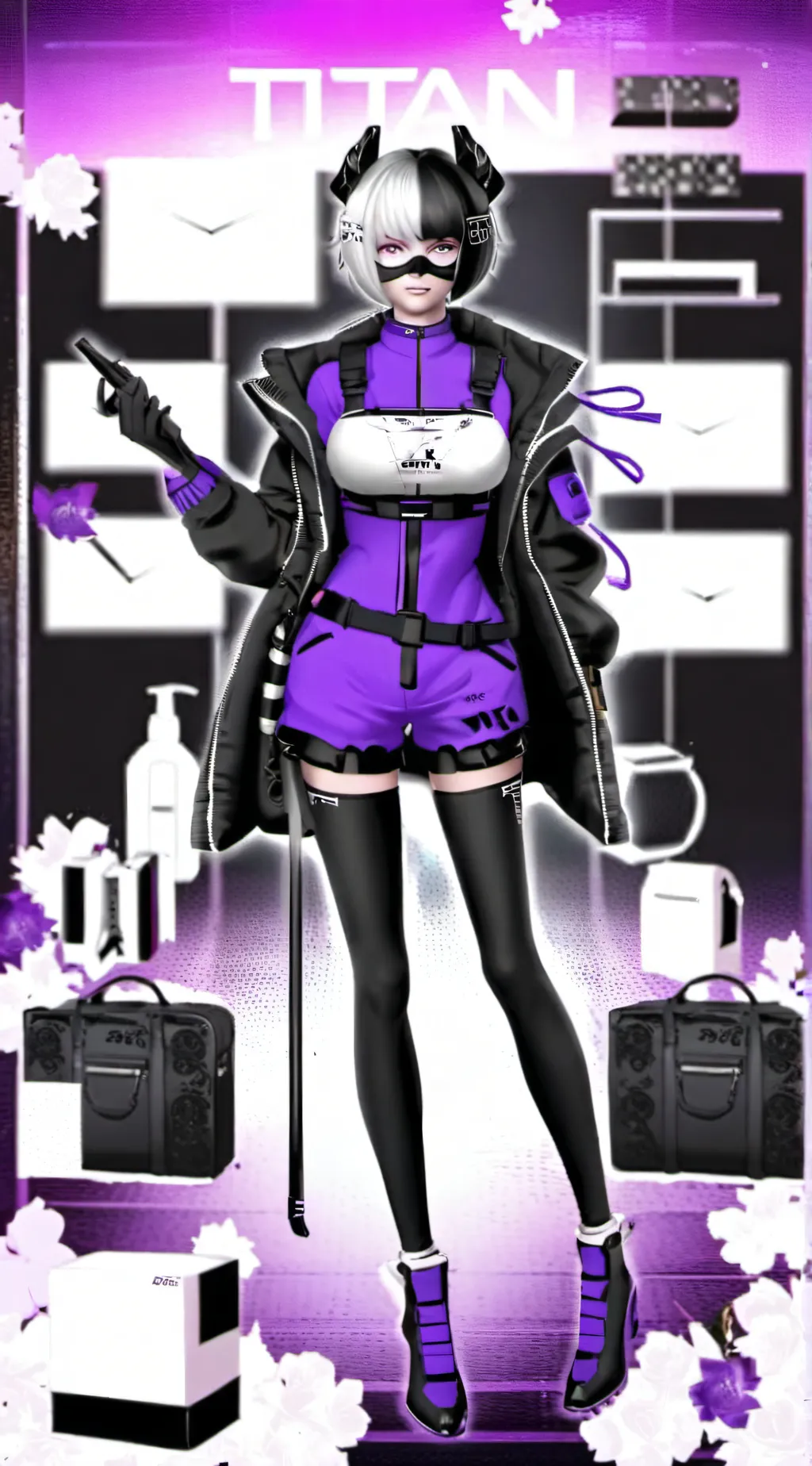 ai character: Titantvwomanrobot background