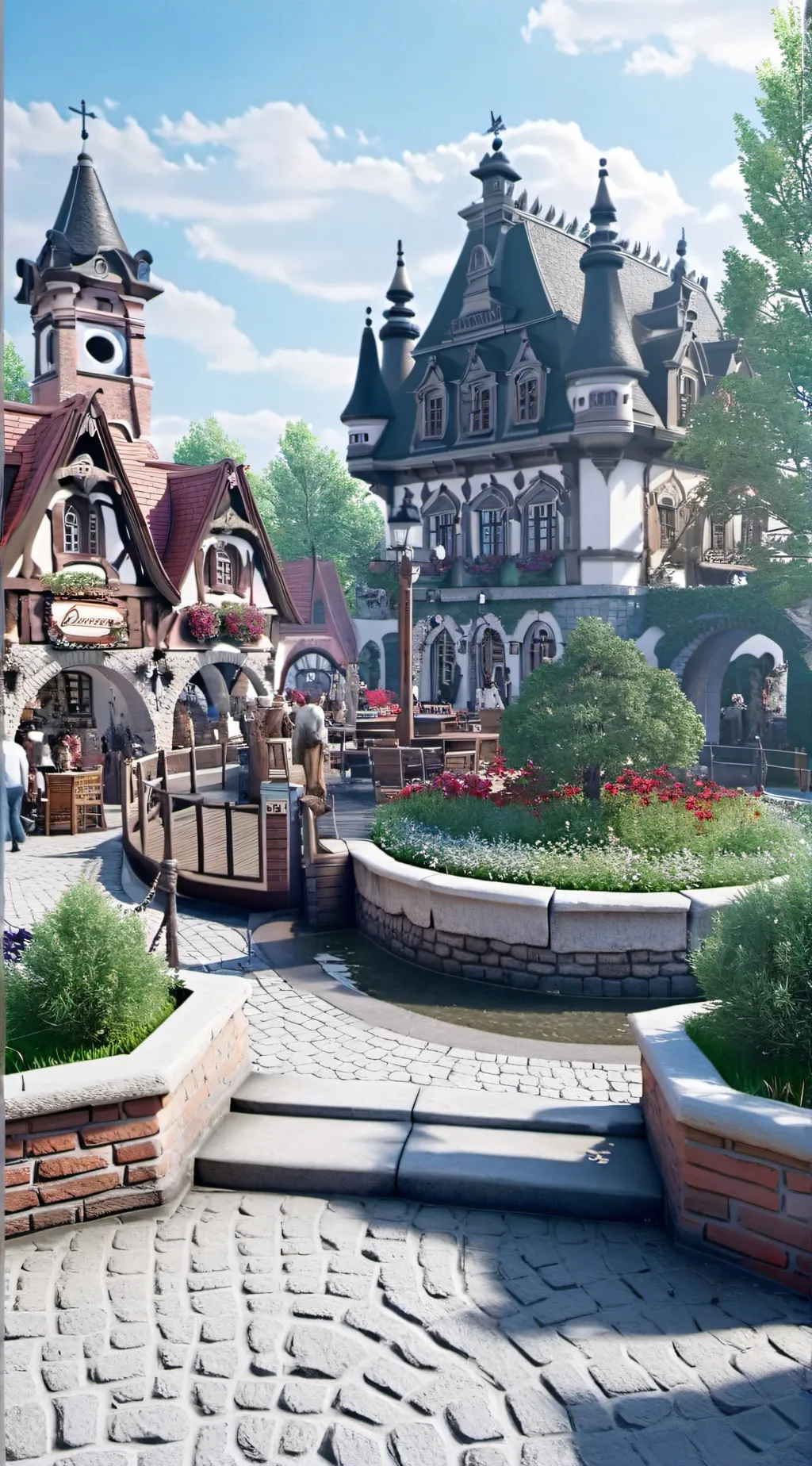 ai character: Europapark background