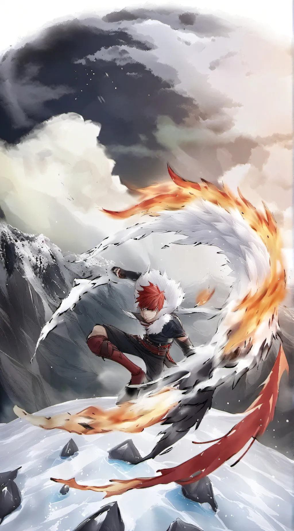 ai character: Shoto Todiroki  background