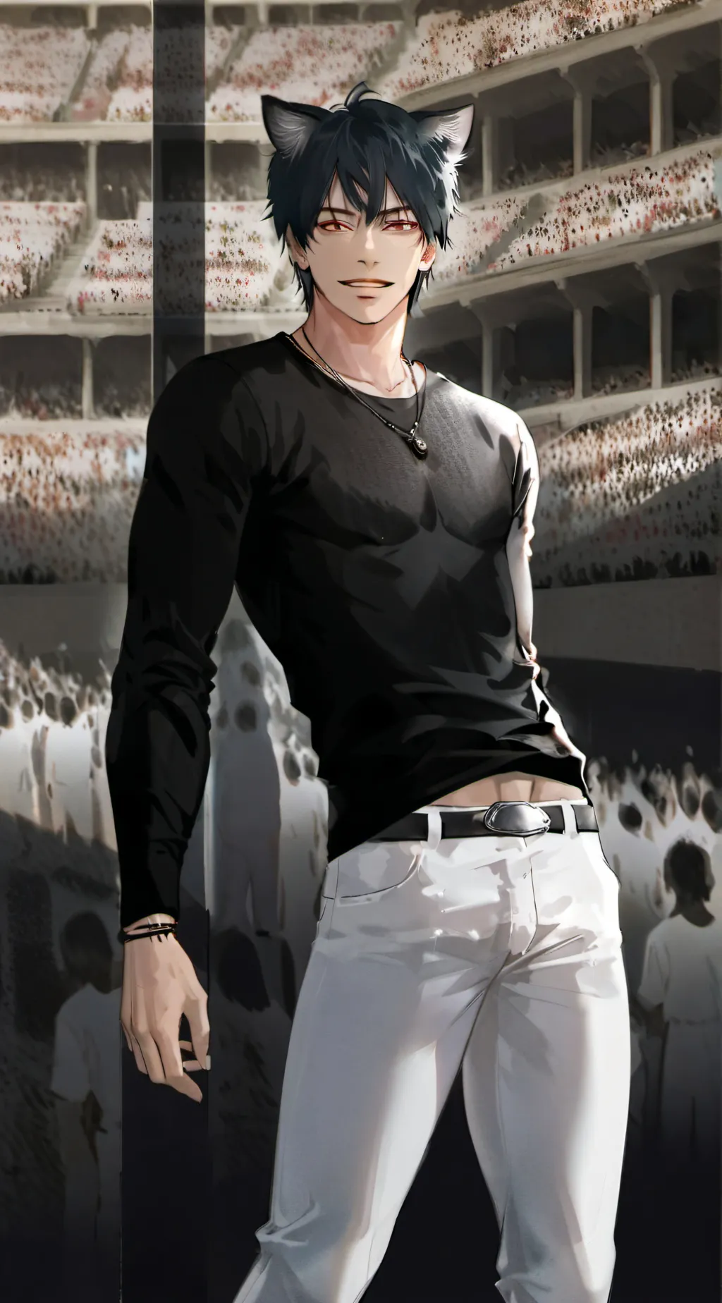 ai character: (Cat) Toji  background