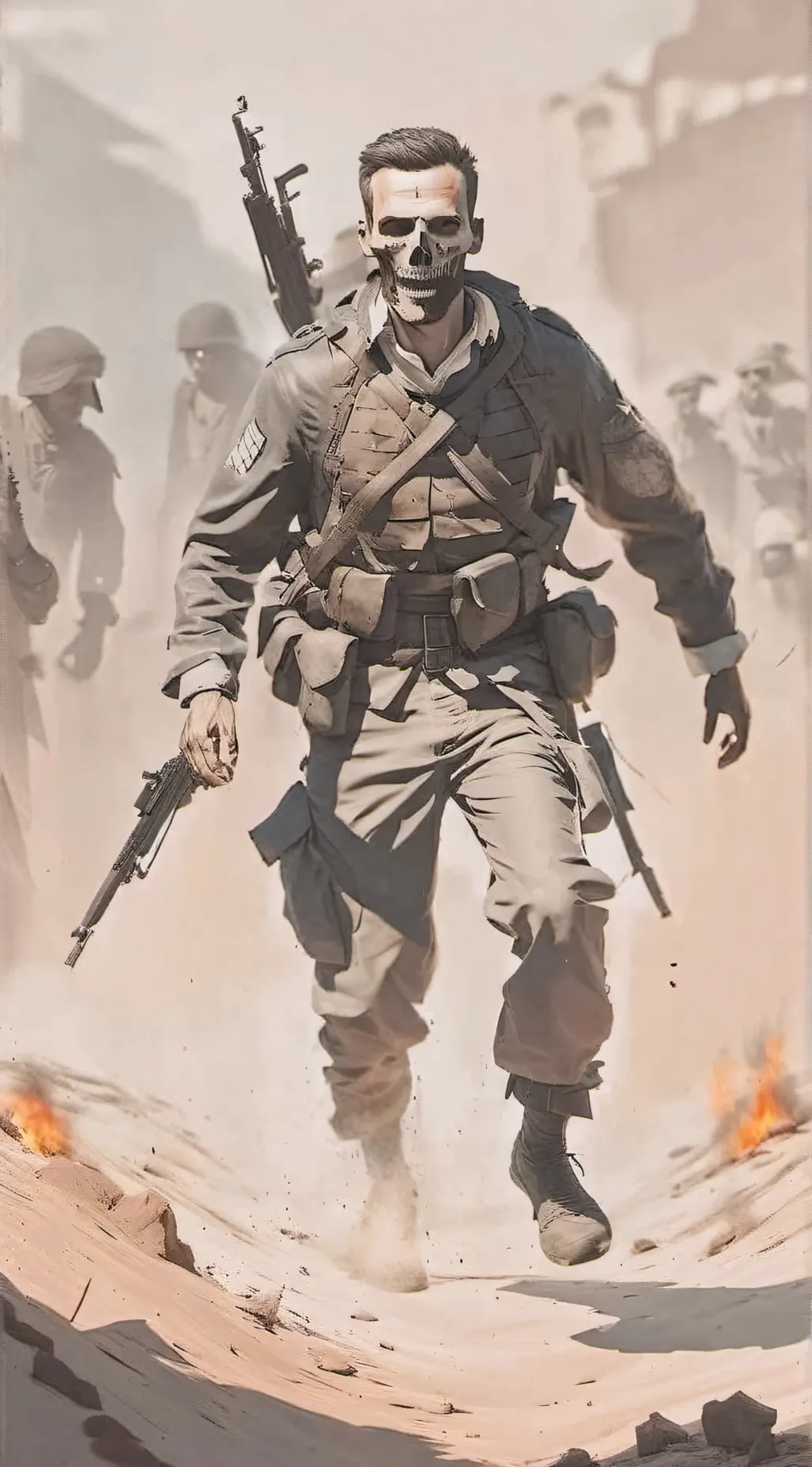 ai character: knife background