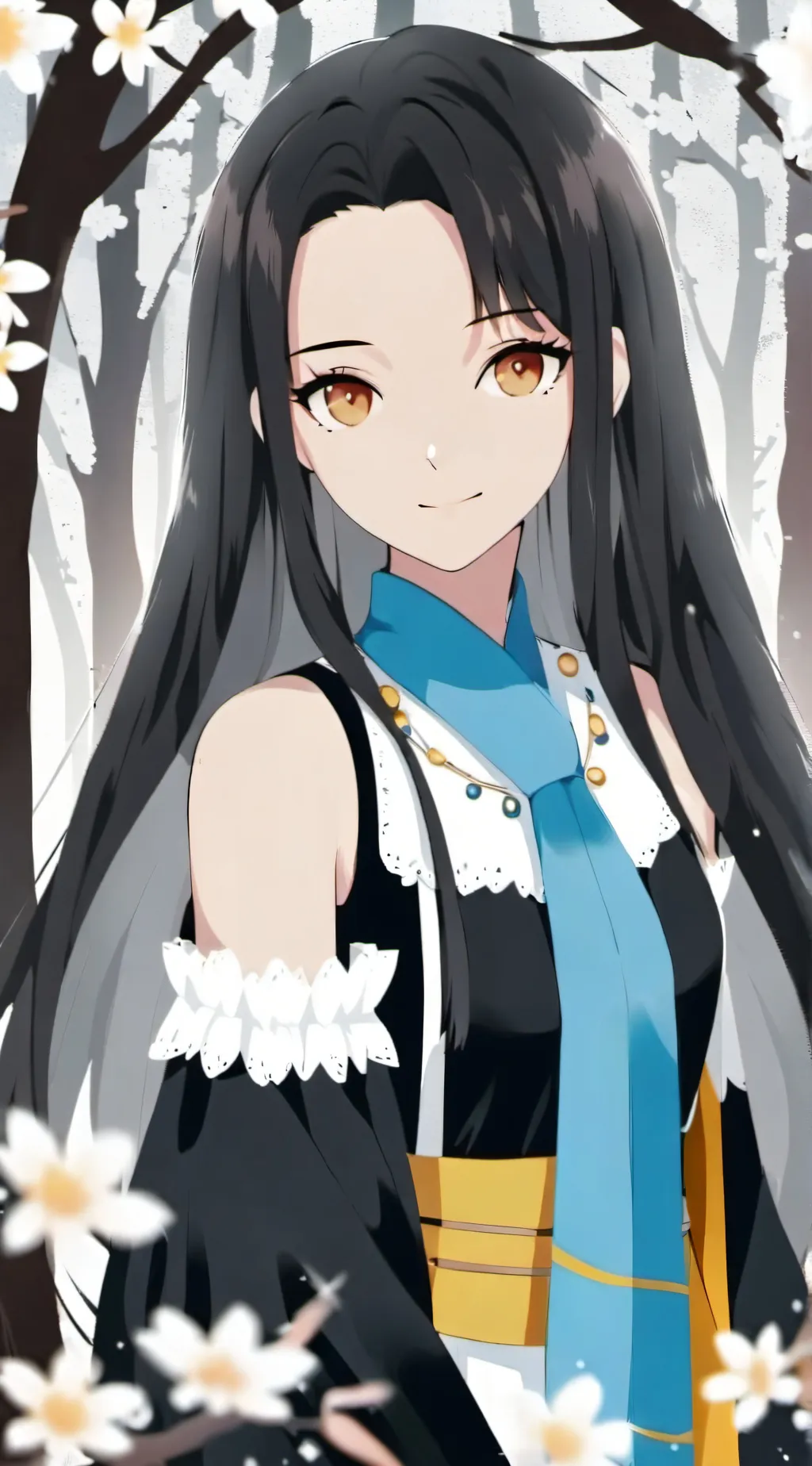 ai character: Hanako  background