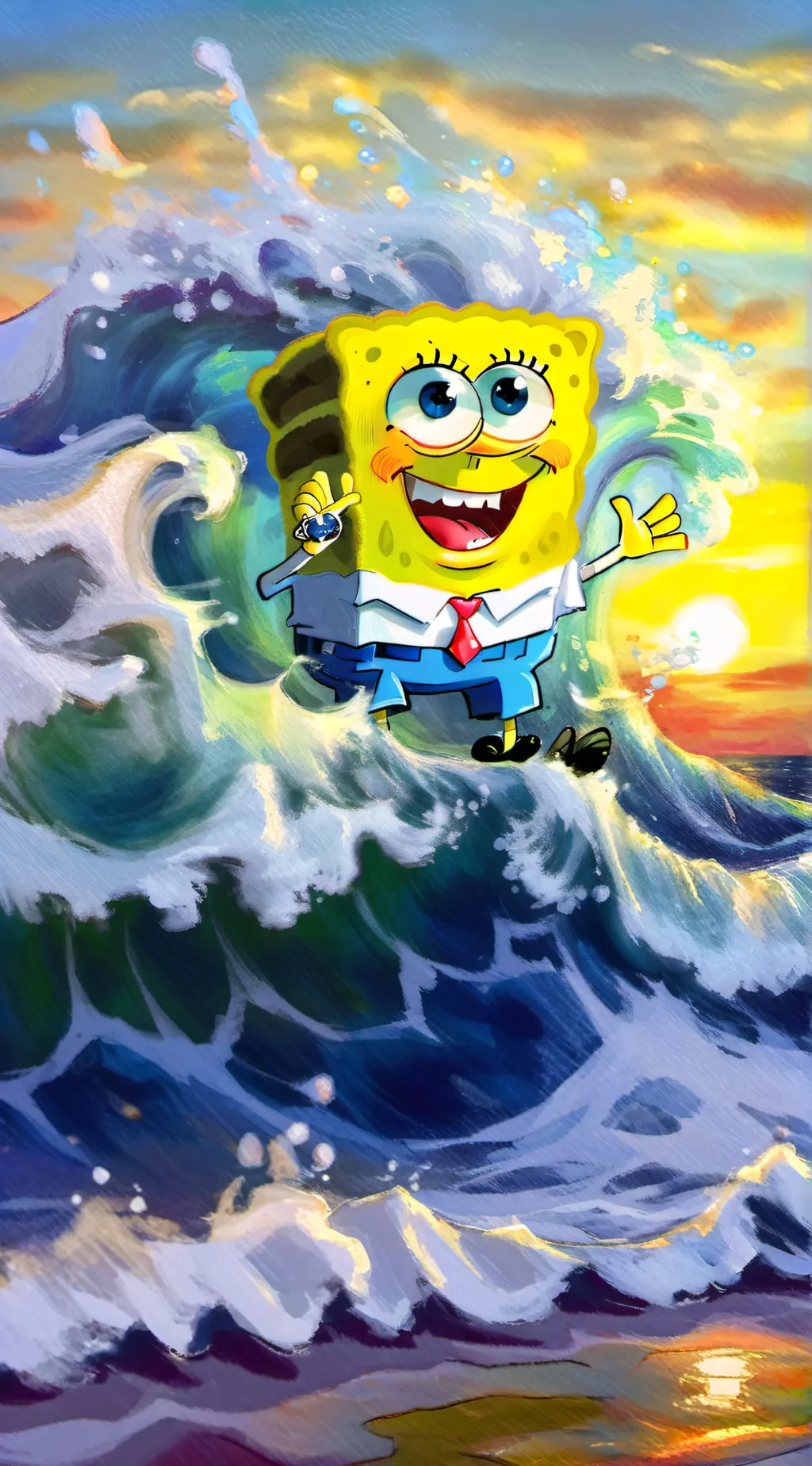 ai character: Spongebob background