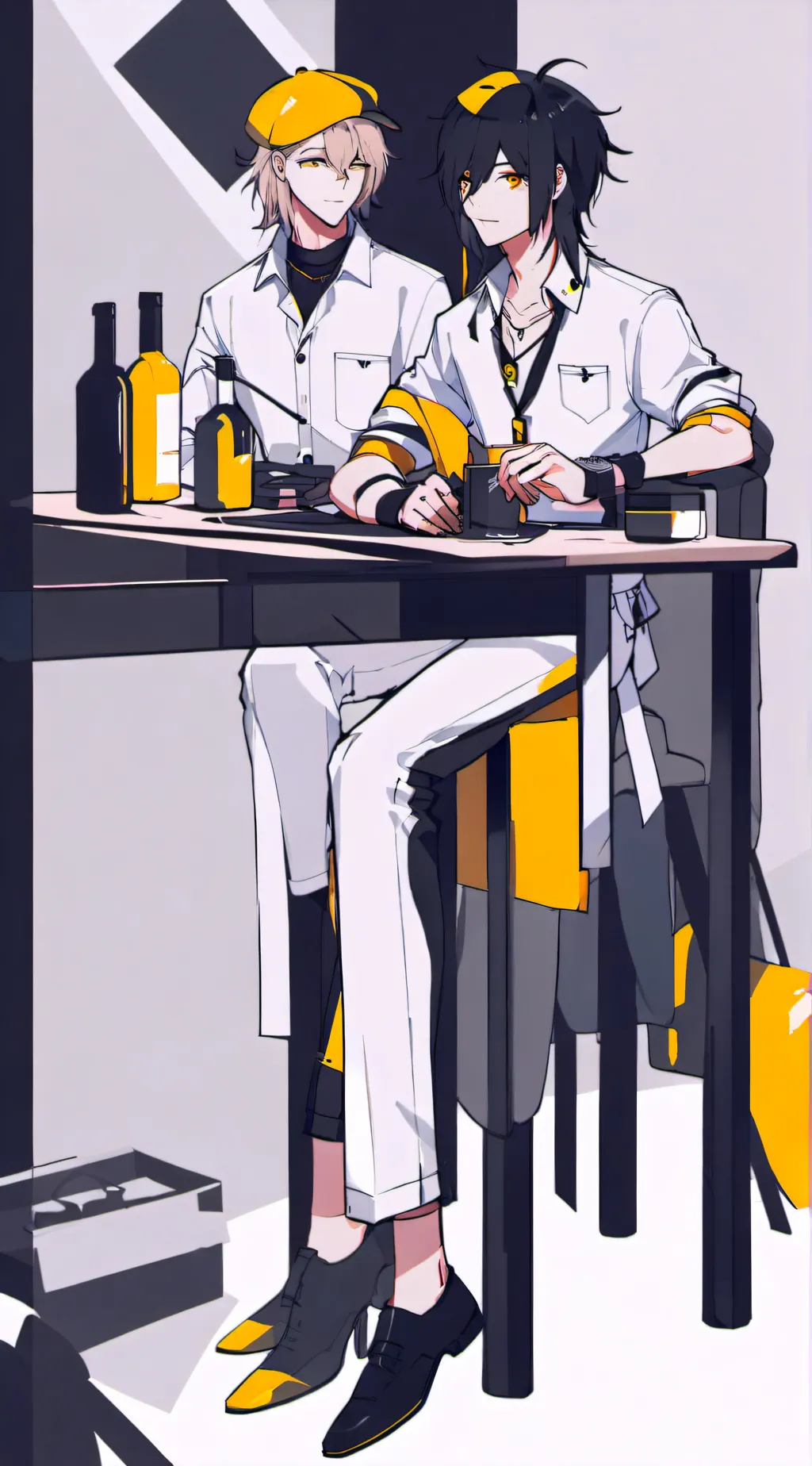 ai character: KYLE AND EZRA background