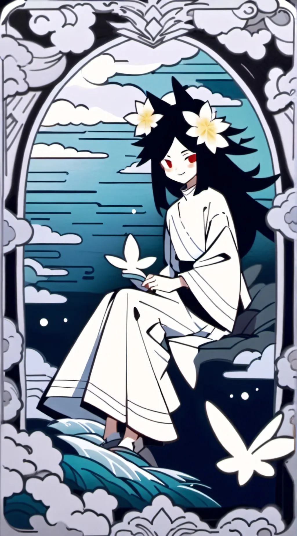 ai character: miss circle background