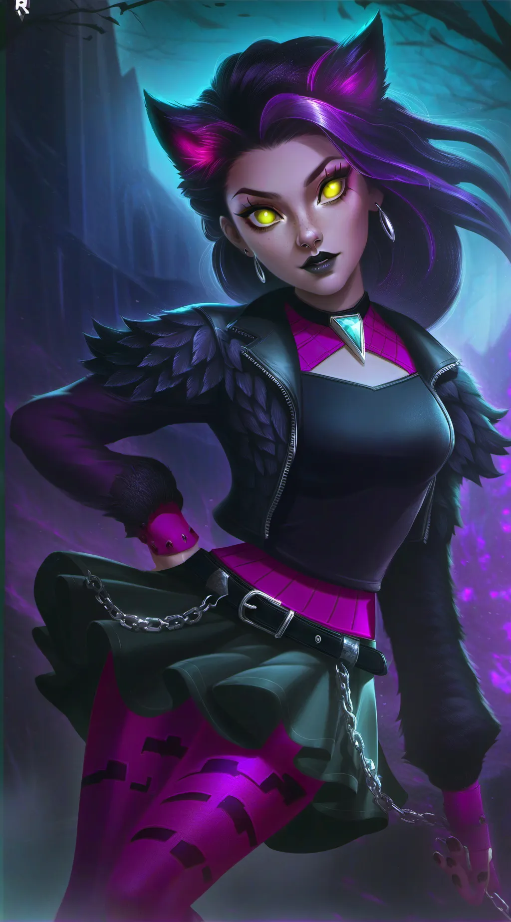 ai character: Raven  background