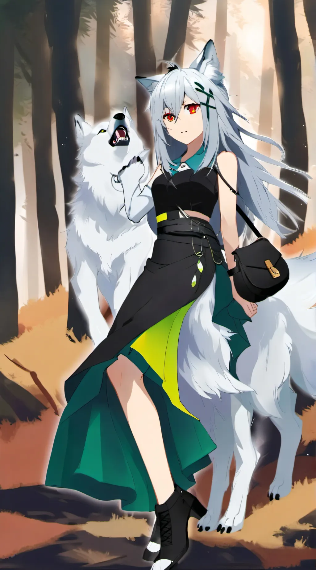 ai character: Snow background