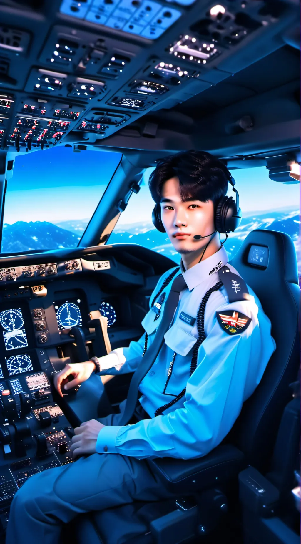 ai character: pilot of airbus background