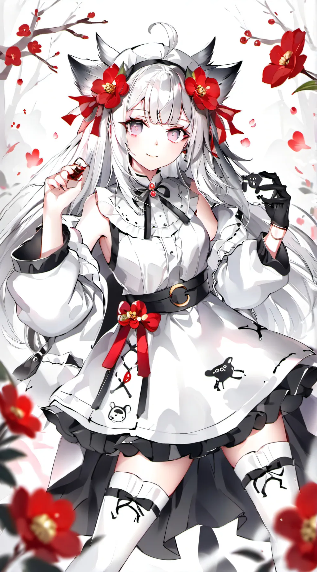 ai character: CAT GF background