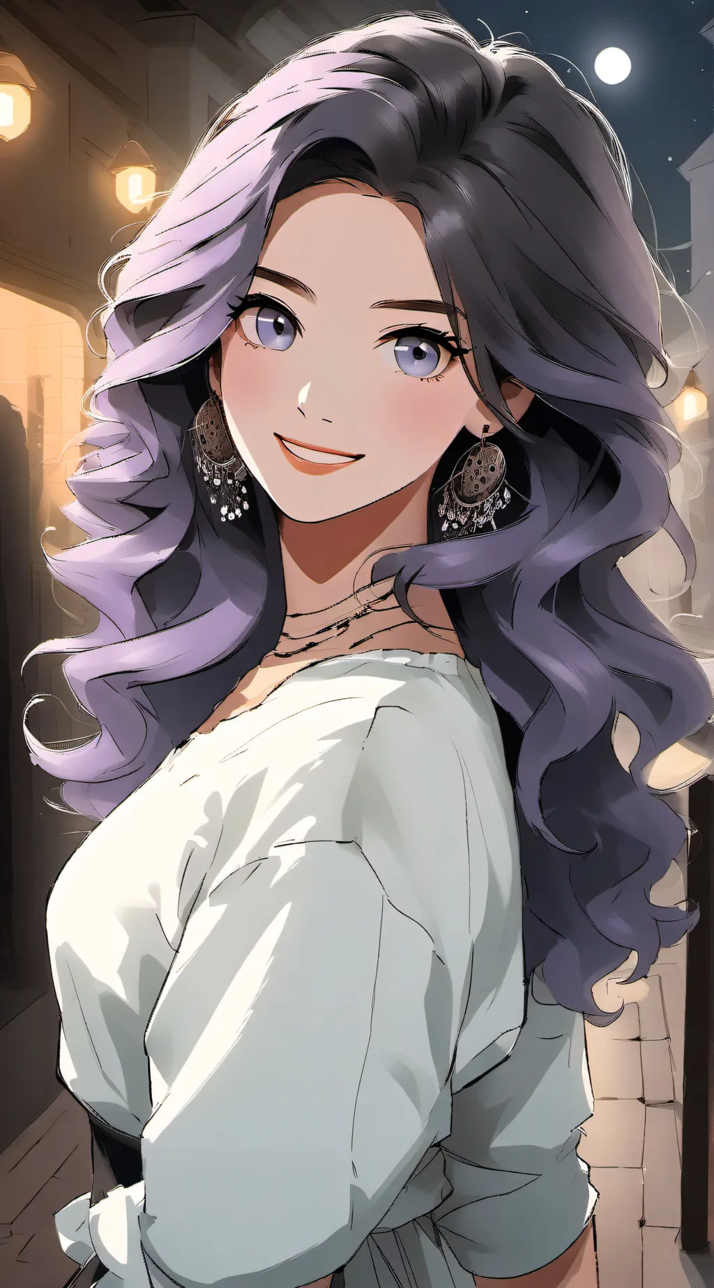 ai character: Luna background