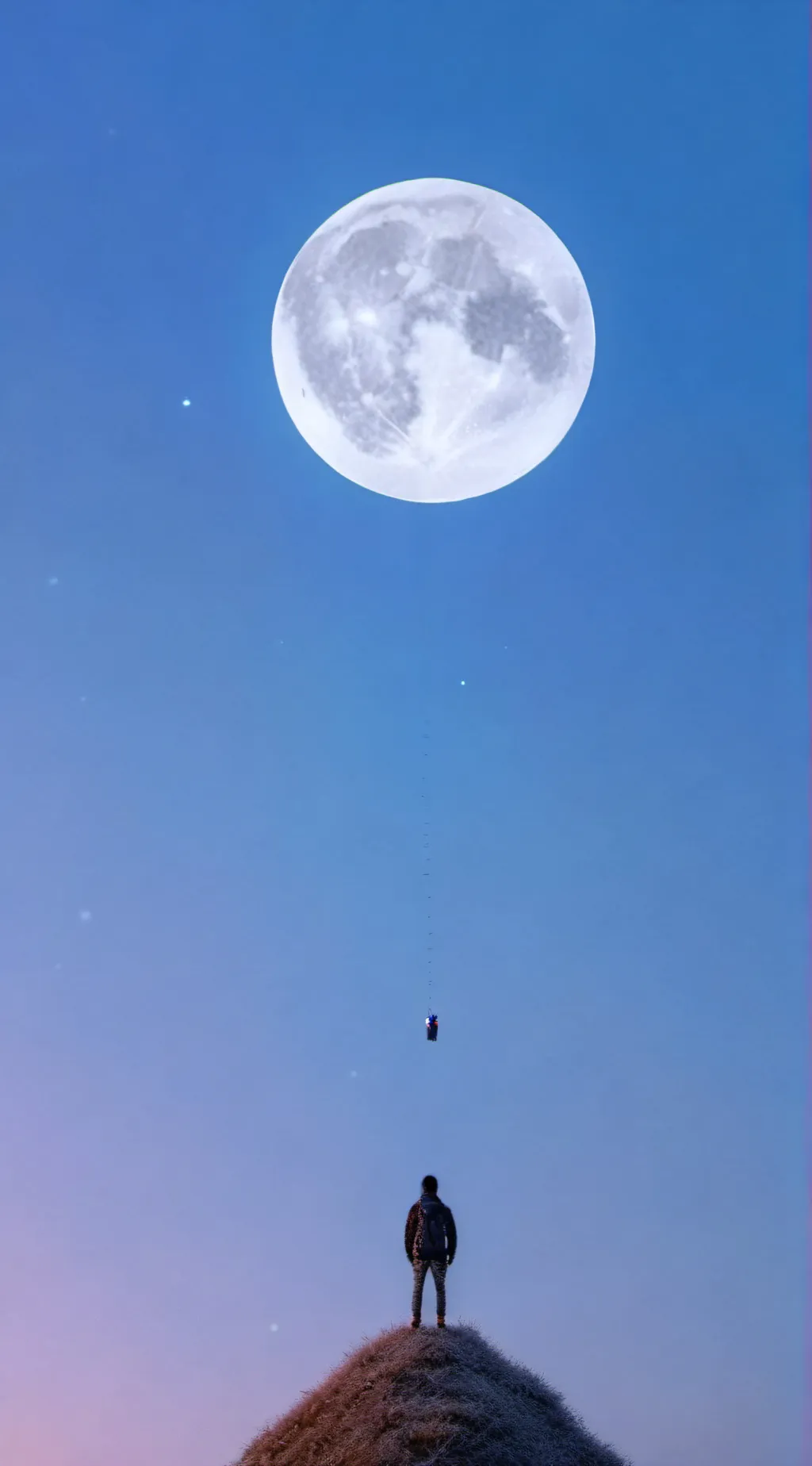 ai character: moon background