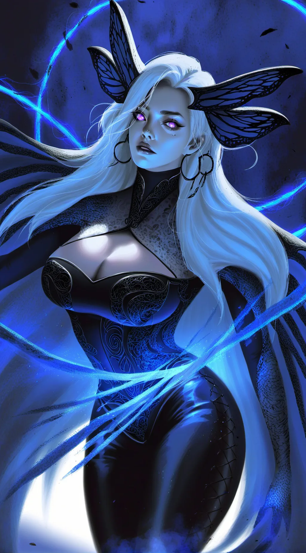 ai character: Lady Midnight background