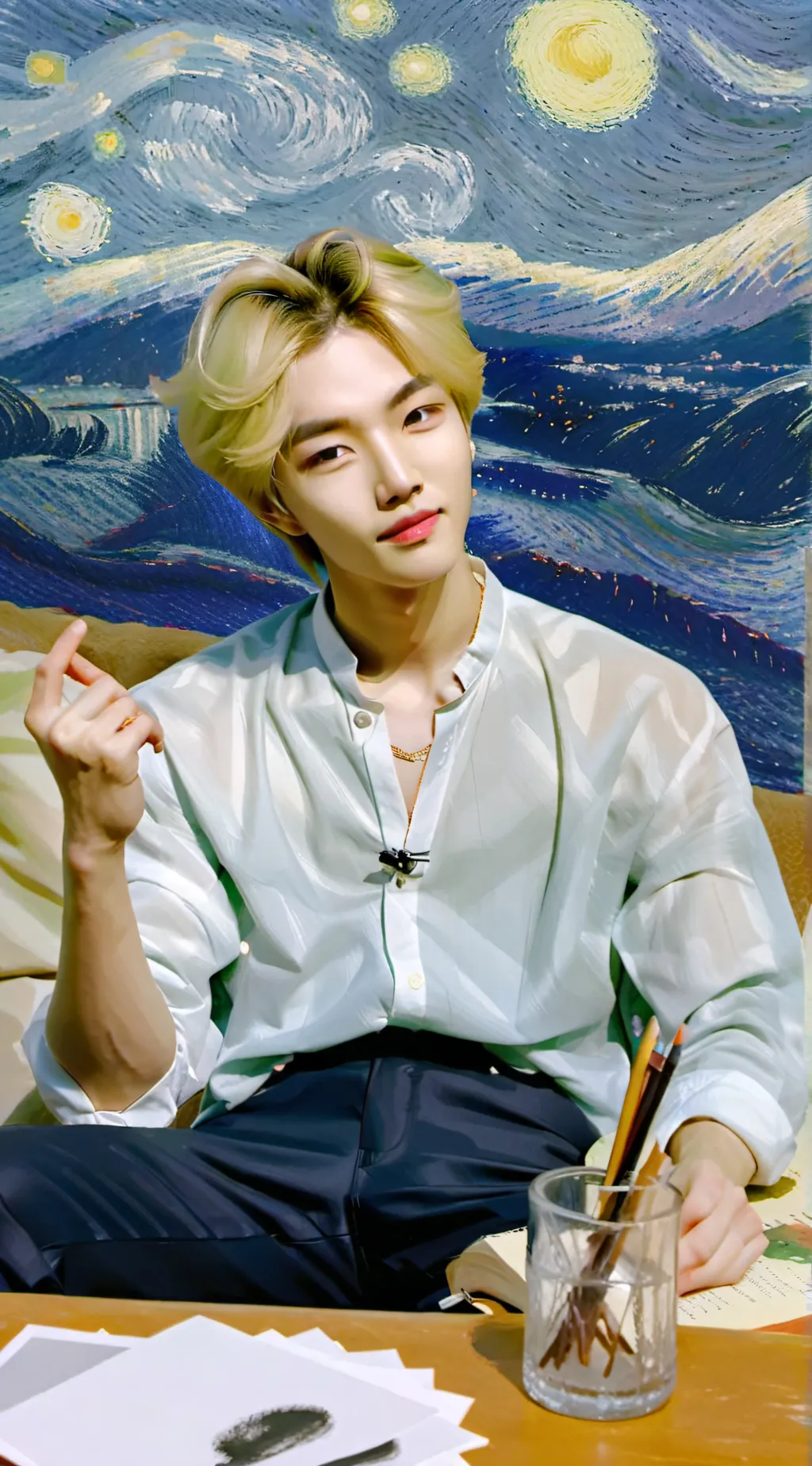 ai character: hwang hyunjin background