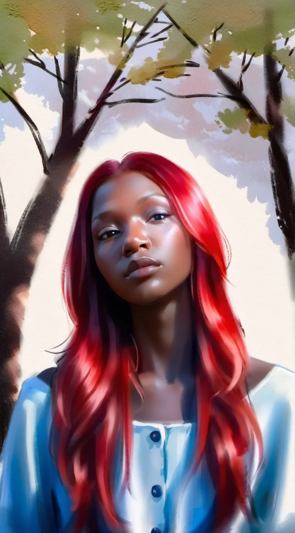 ai character: Blu background