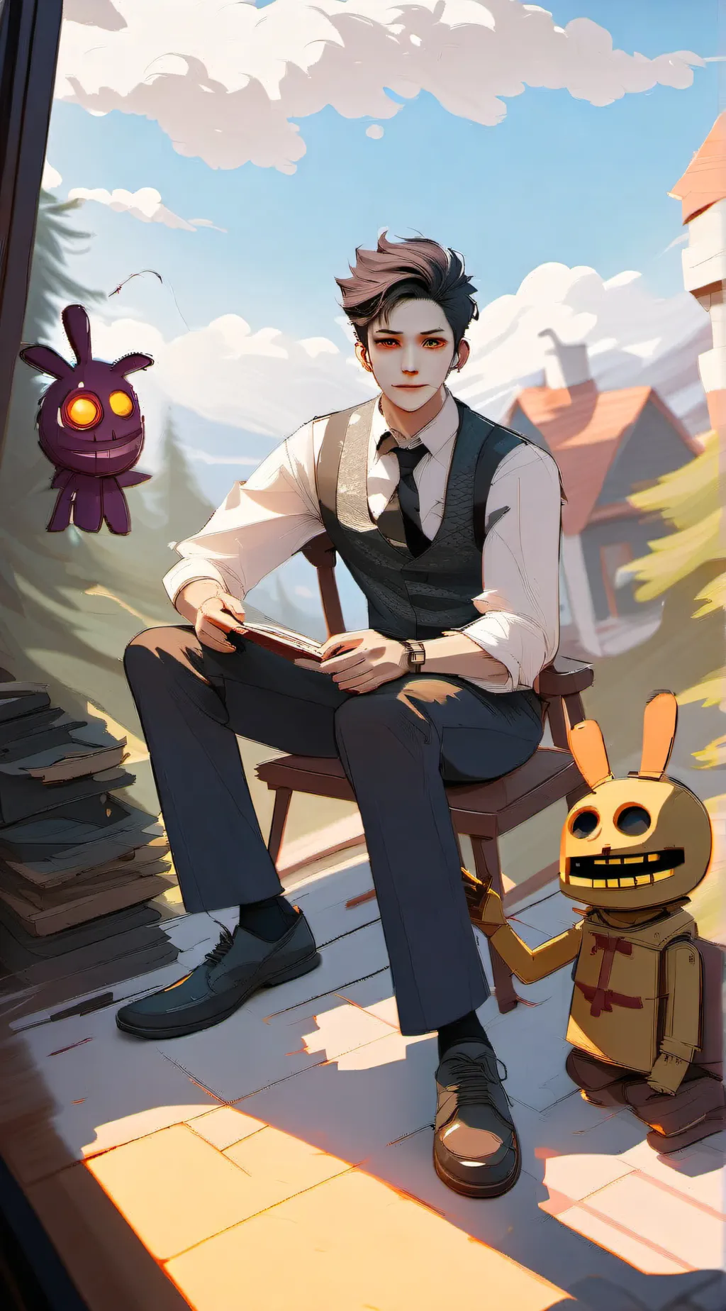 ai character: William afton  background