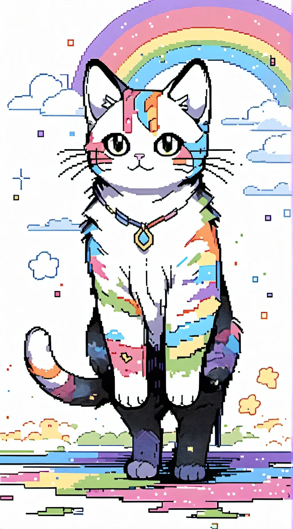 ai character: Nyan cat love  background