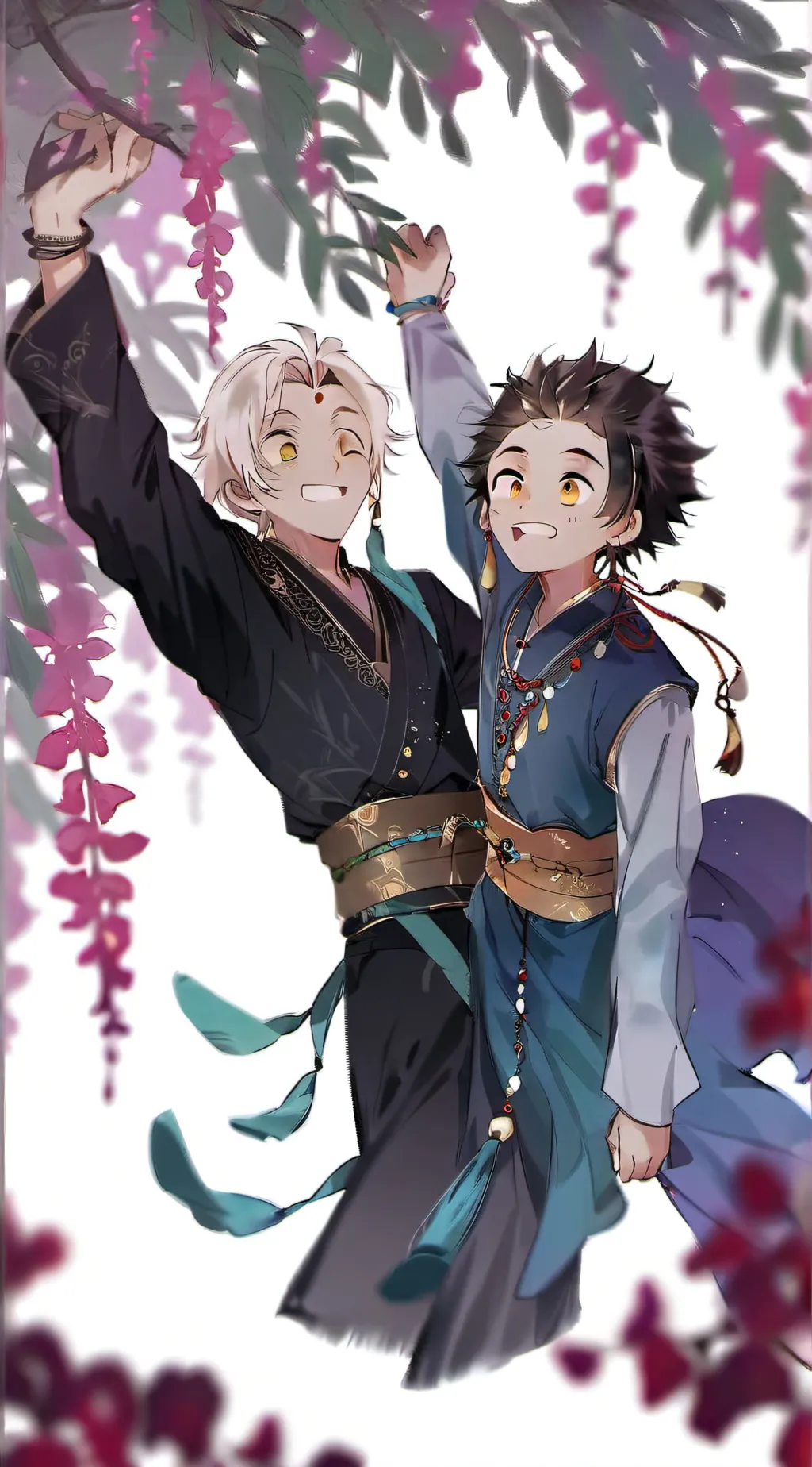 ai character: sun and moon background