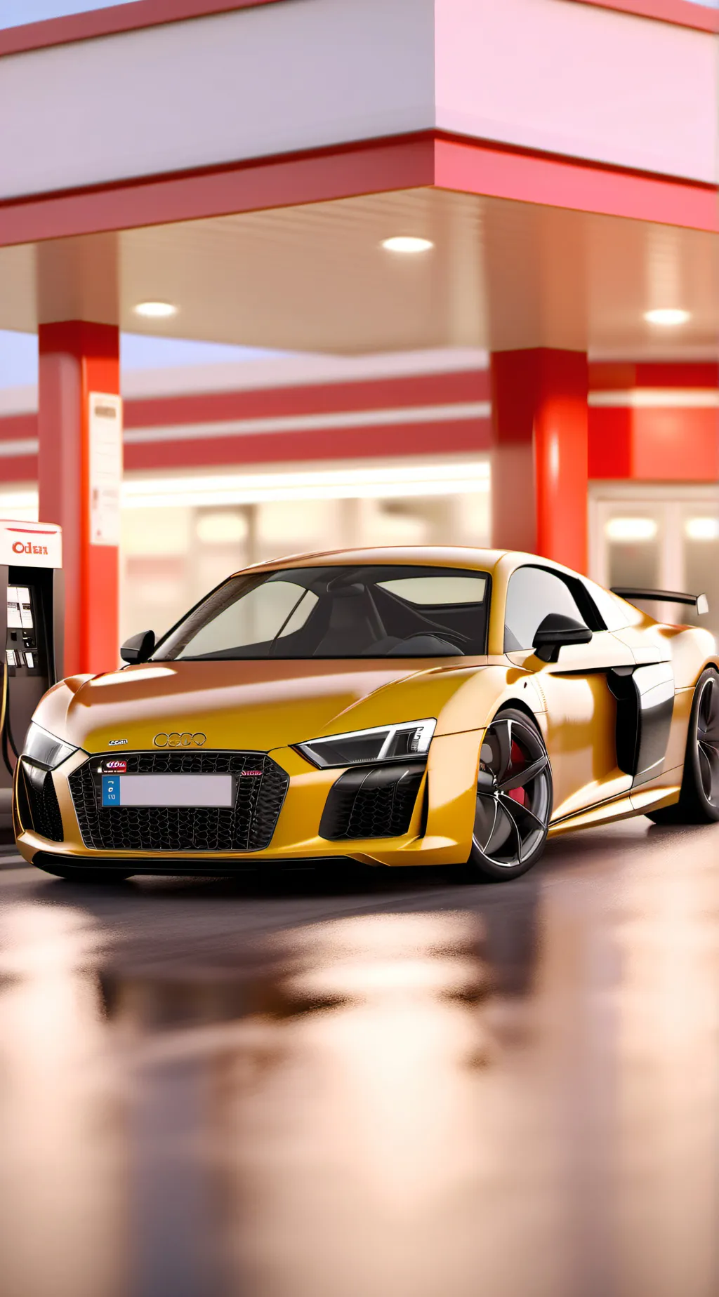 ai character: audi r8 background