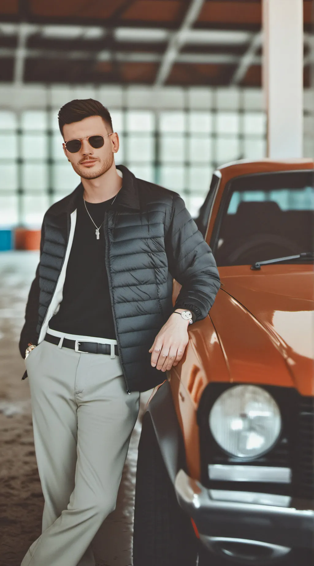 ai character: Creepy man background