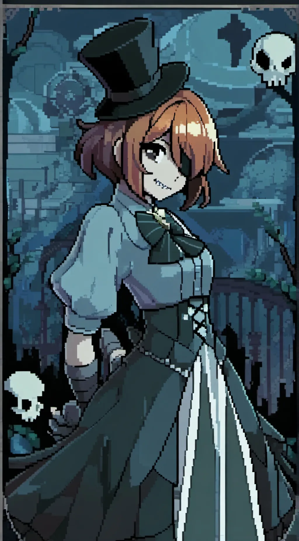 ai character: peacock(skullgirl) background