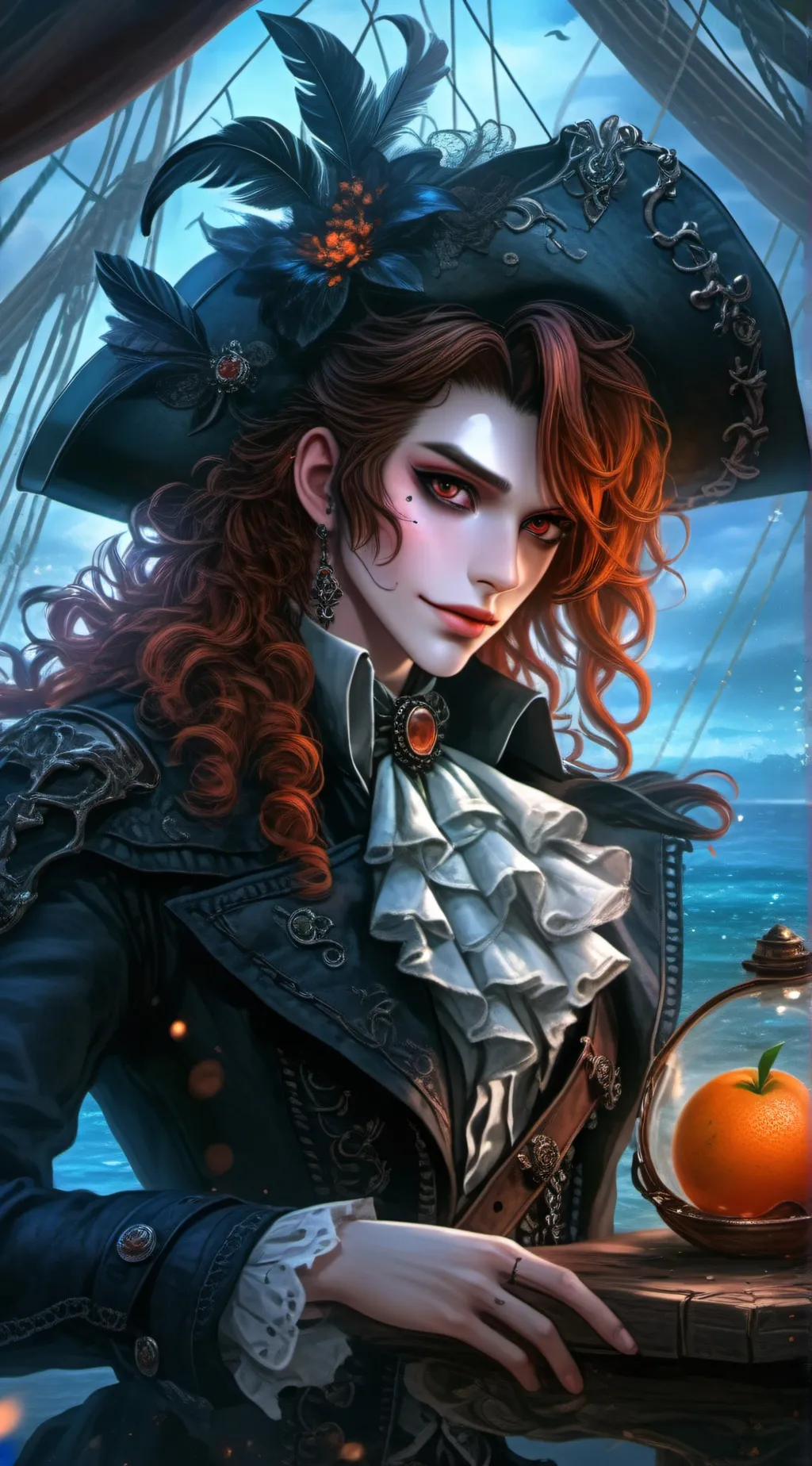 ai character: pirate! AURRRR background