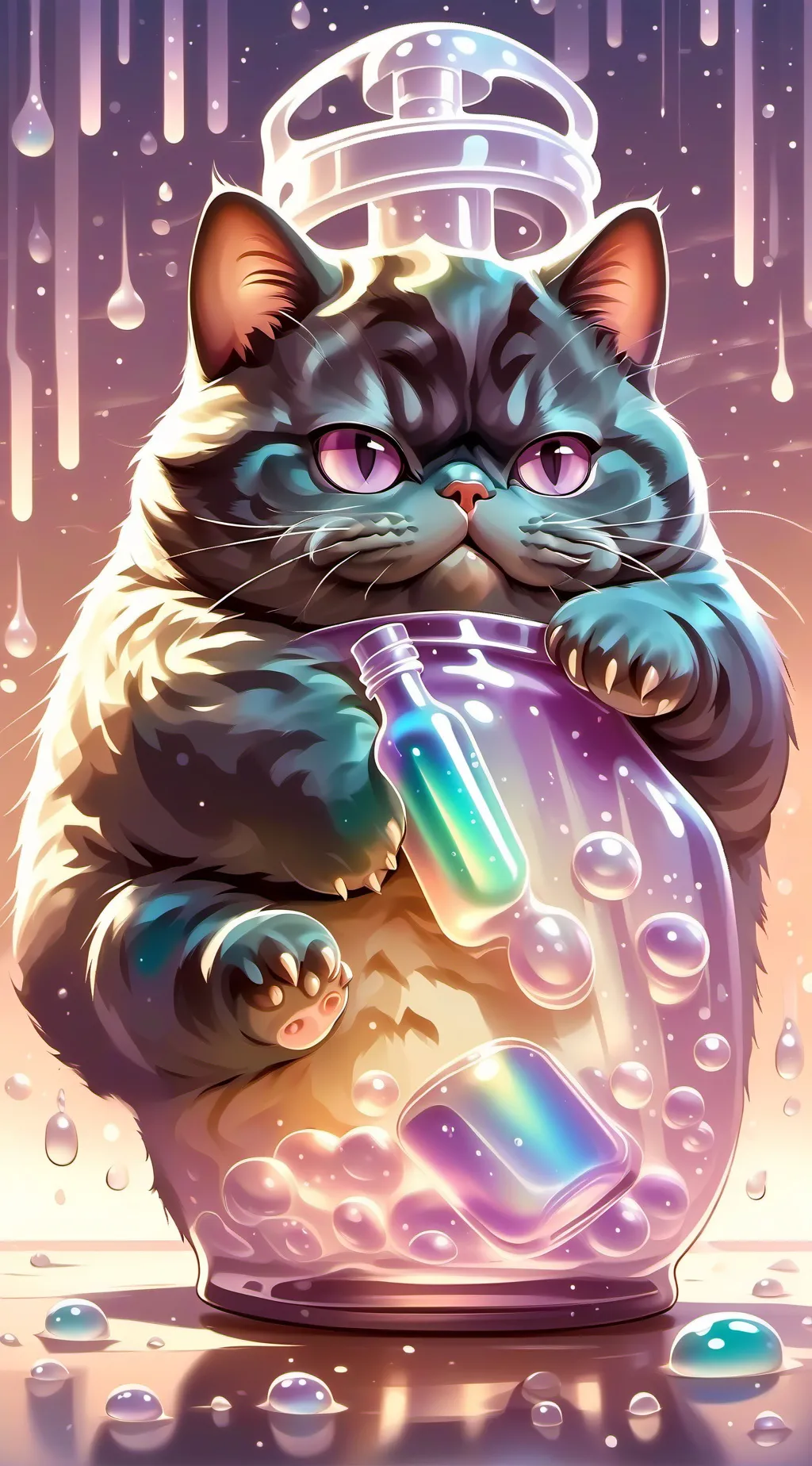 ai character: fat cat background